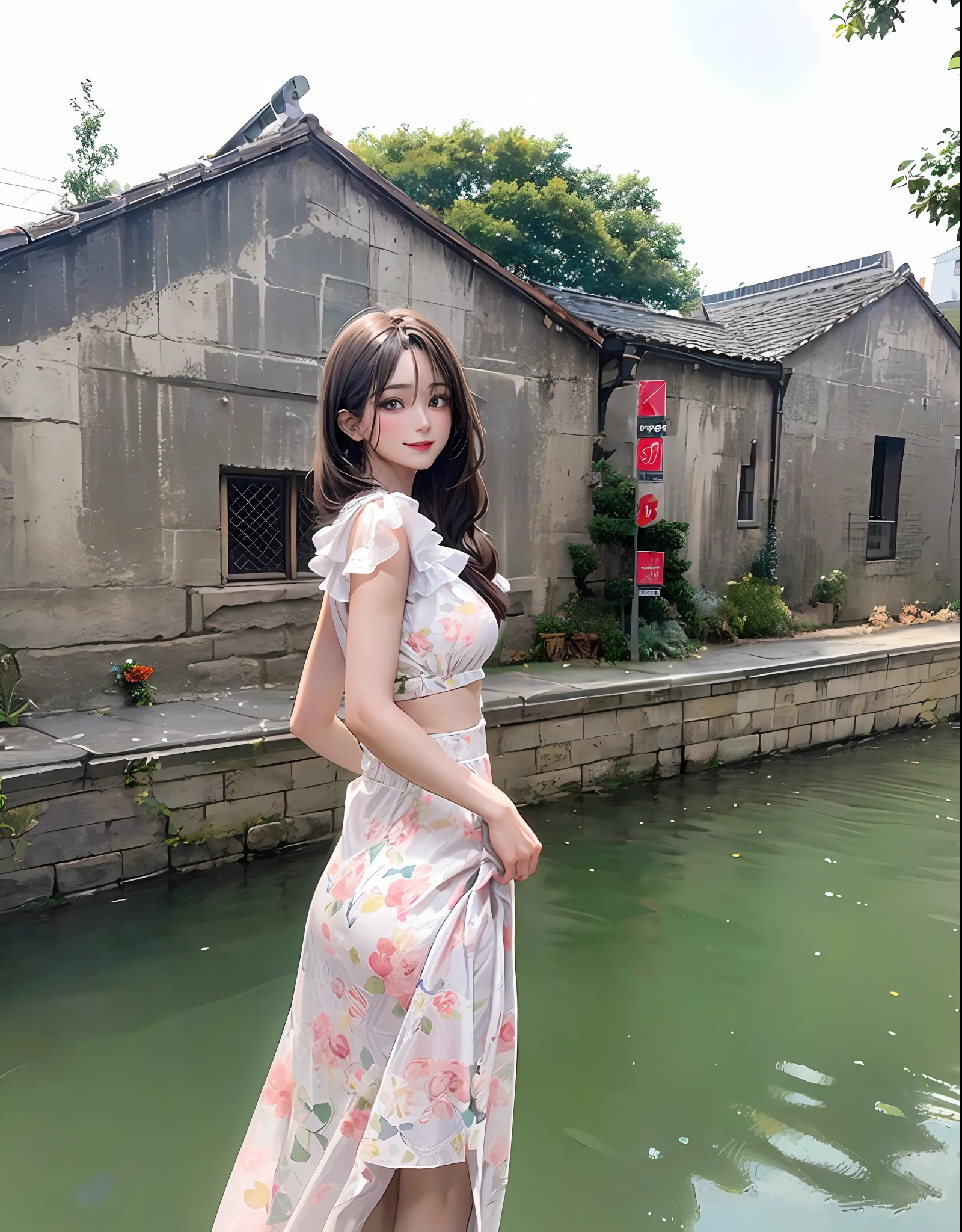 ((Best Quality, 8K, Masterpiece: 1.3)), 1girl, Slim Abs Beauty: 1.3, (Hairstyle Casual, Big Breasts: 1.2), Dress: 1.1, Super Fine Face, Delicate Eyes, Double Eyelids, Smile, Home