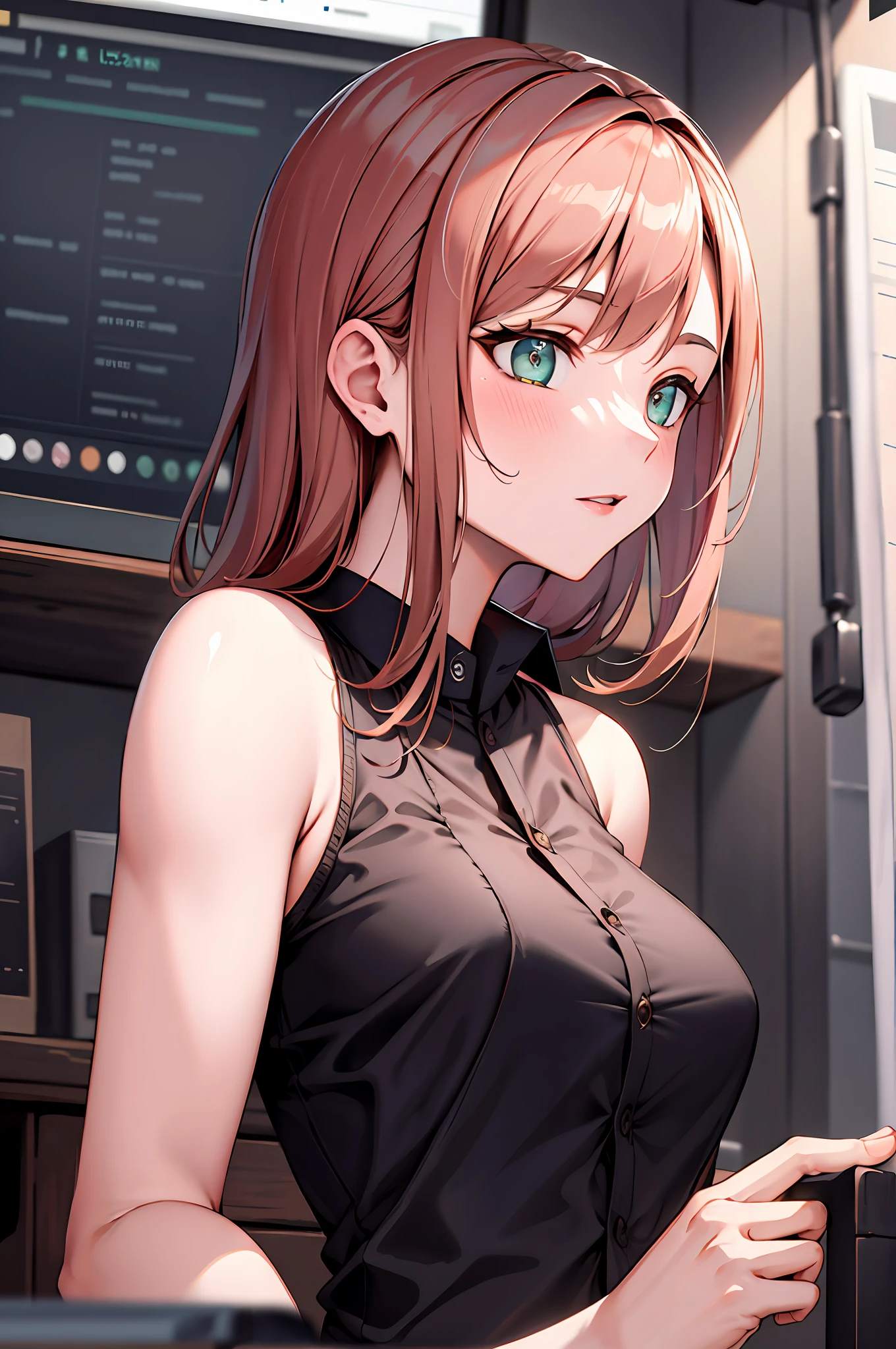 8k wallpaper,Hyper-detailed work,Cinematic lighting,Plus massage scene、Clubhouse background