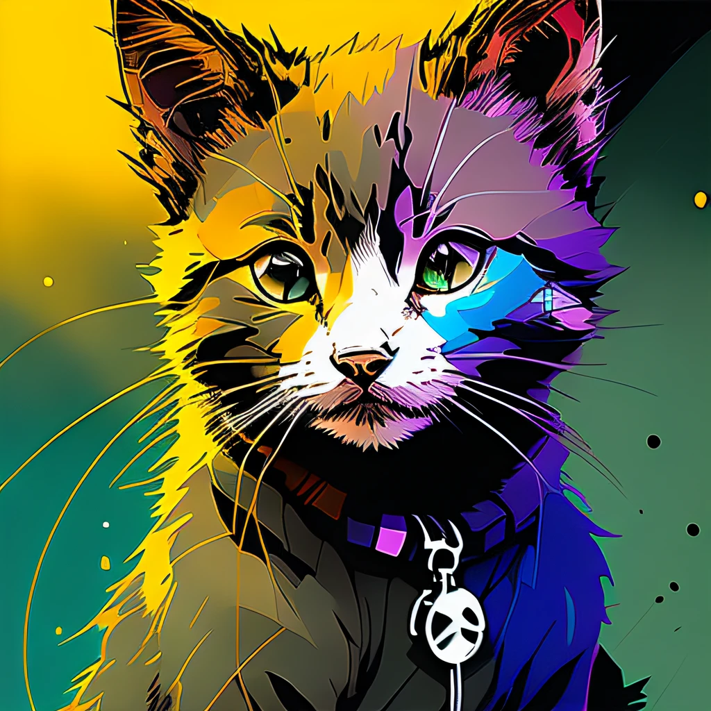 nvinkpunk, a very small kitten, cute, best quality, rich detail, 4k, hdr, smooth, sharp focus, high resolution
