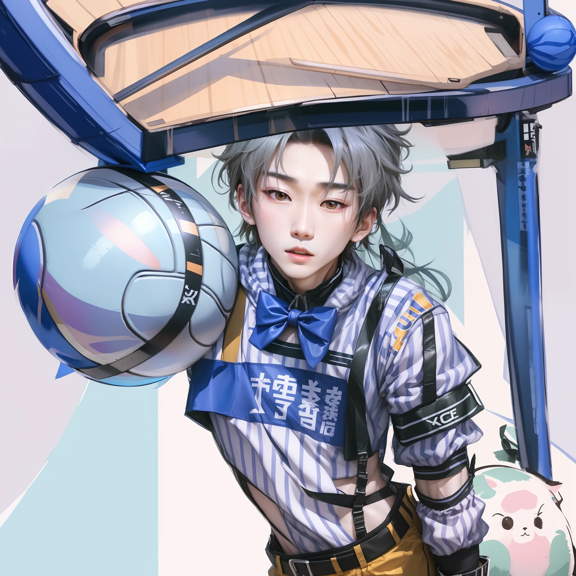 Cai Xukun plays basketball