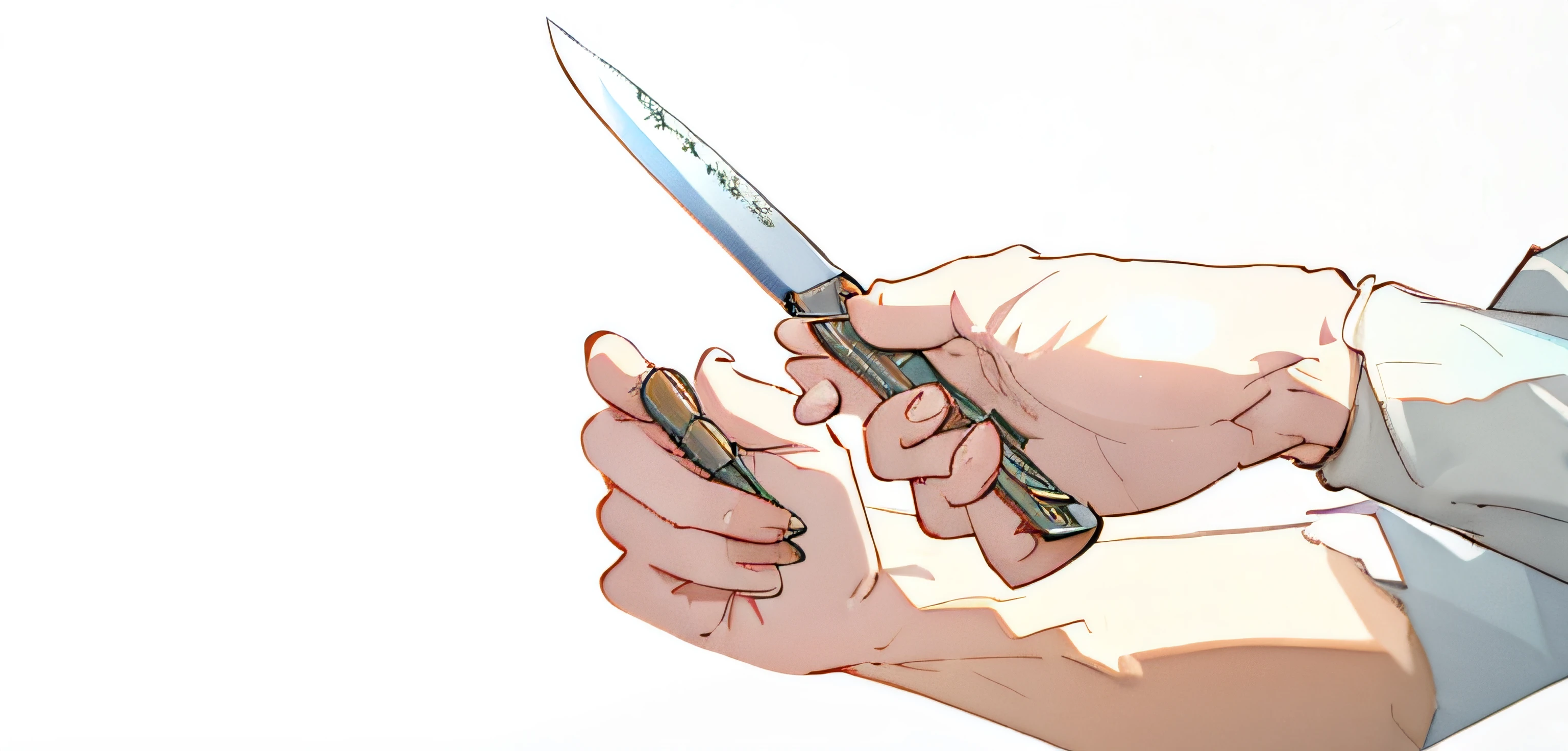 One opponent，Knife in hand