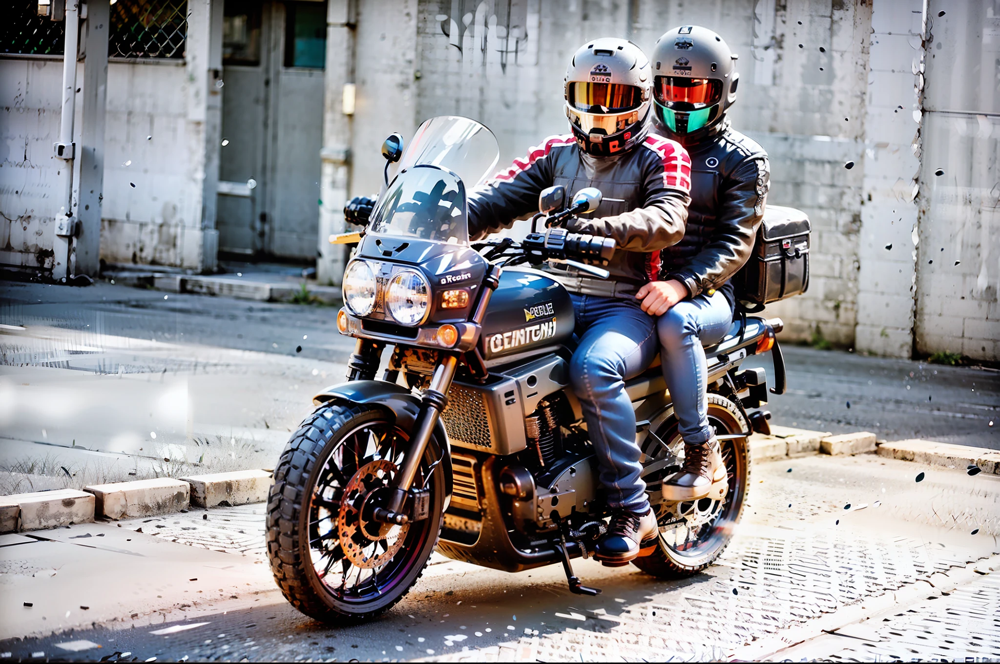 They are riding motorcycles on the street during the day, touring, triunfo, Andar na estrada, pilotando uma motocicleta, andar de moto, sentado em uma motocicleta, andar de moto por uma rua, Directed by: Felipe Seade, motocicleta, Directed by: Fernando Gerassi, motociclista, Directed by: David Ruby, por Romain brook, horseback riding, Directed by: Robert Combas, motocicleta