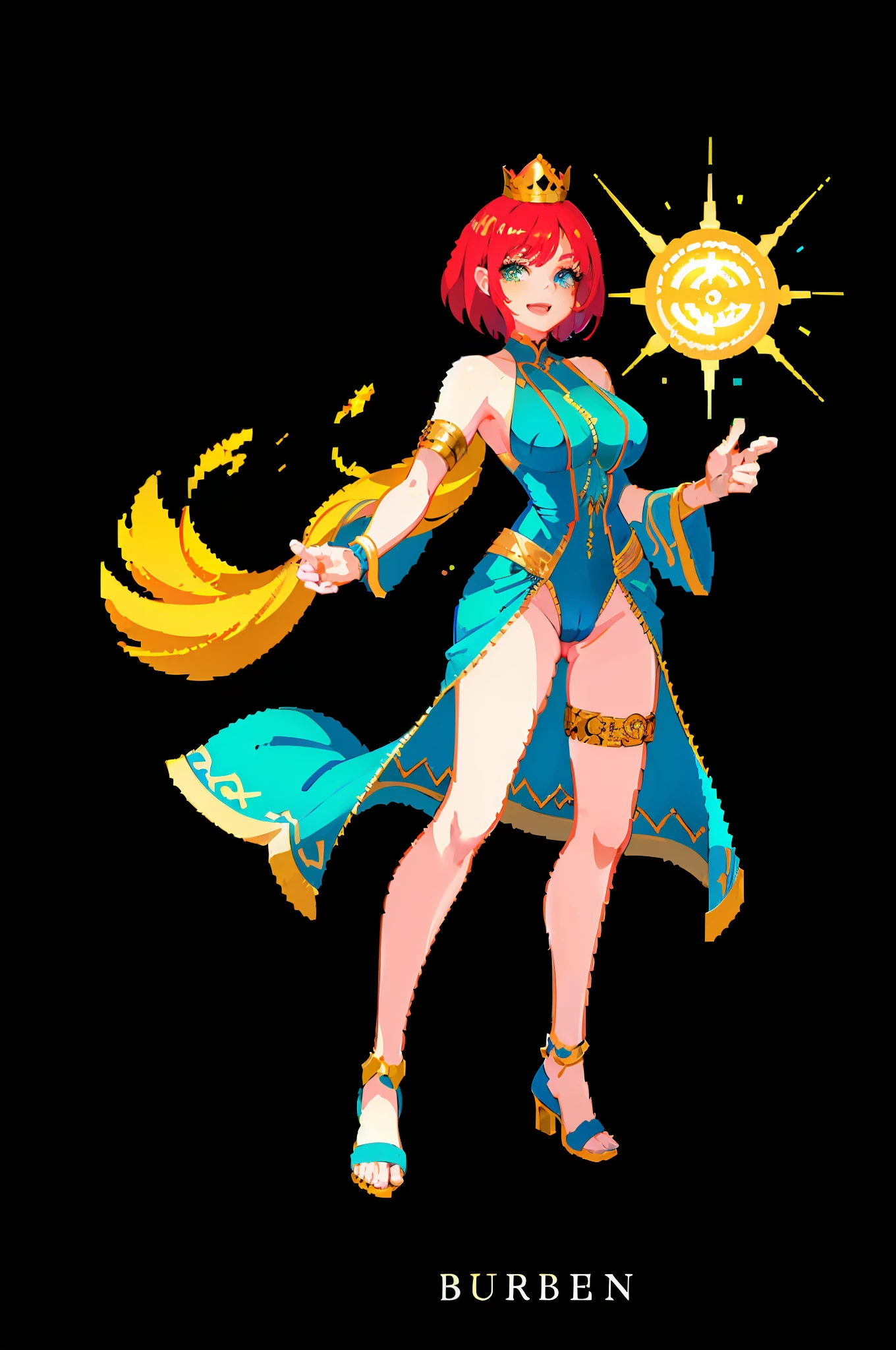 (masterpiece, top quality, best quality), pixel, pixel art,1girl, full body, beautiful sun empress, detailed eyes, detailed face, detailed skin, mature body, tall body, seductive body, medium big breast, medium thigh, desert and pyramid backgrounds, phoenix dragon in sky, highly saturating sunbeams, holy ceremony, golden and orange spark dazzling around, holy magic circle, golden crown , golden magical lightning, best quality, masterpiece, trending on Artstation Detailed, Realistic,4k highly detailed digital art,octane render, bioluminescent, 8K resolution concept art, realism, by Mappa studios, masterpiece, best quality, (1girl), official art, illustration, ligne claire, (cool_color), perfect composition, absurdres, fantasy, focused, (clear clothing, transparent cloth, see-through material), (((cameltoe))), (red hair, freckles, huge breasts, nearly naked, underboob), blend of Natalie Dormer and Zendaya, silk robes, detailed castle background, 20 yo, natural, amazing body, pronounced feminine feature, speaking, laughing, (((no panties)))