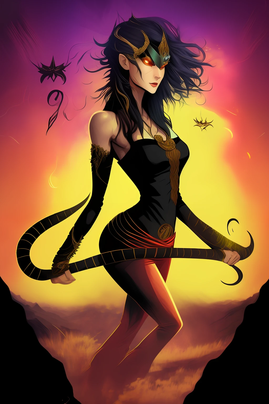 Dark snake woman with special powers