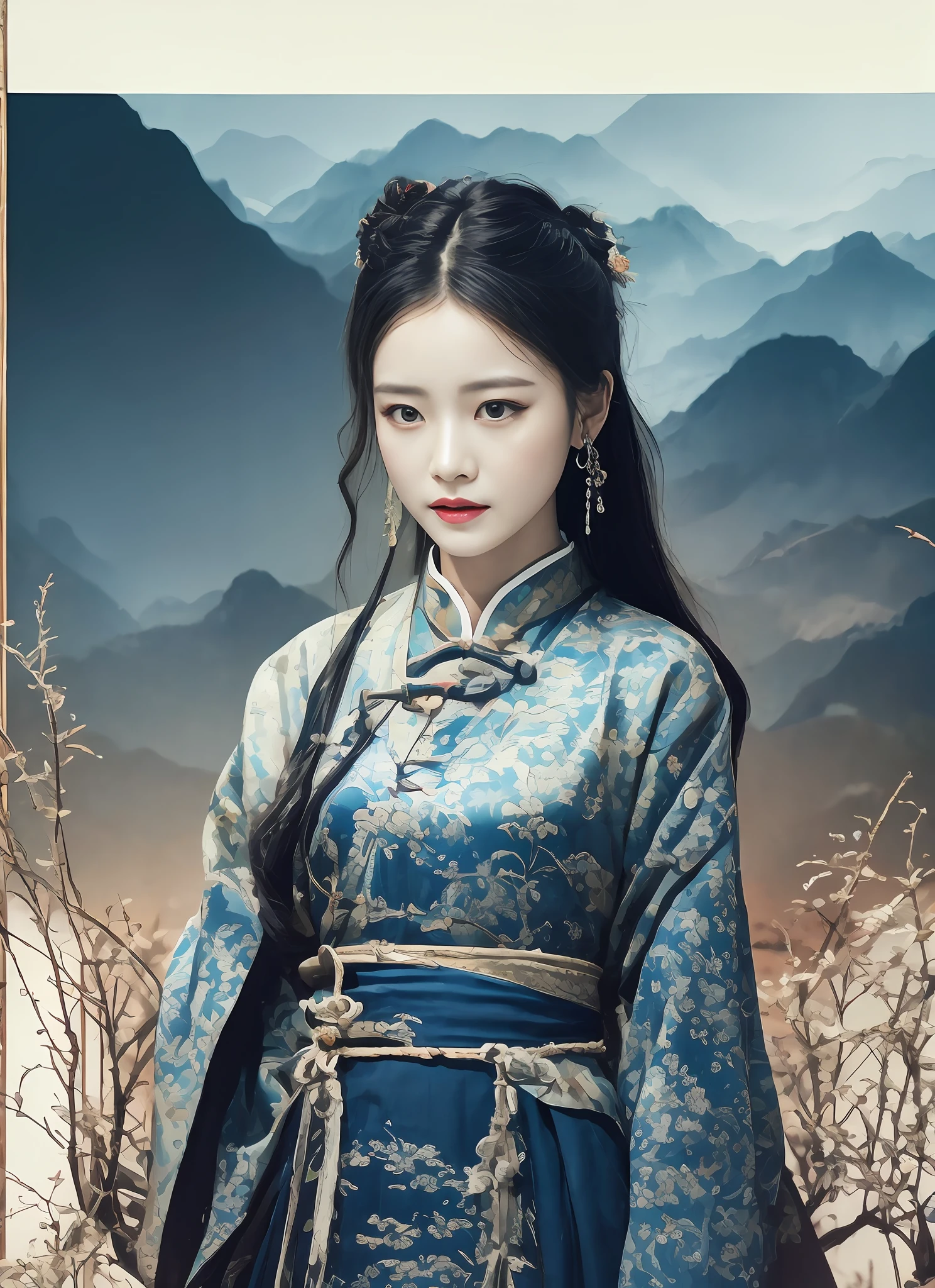 Top image quality、8K,dragon and wuxia heroine, in the style of traditional chinese landscape, Cheerful, chinse landscape, shilin huang, uhd image, miyamoto musashi, emilia wilk, quiet contemplation
[I did not use niji bot]- Met the requirements for best image quality、Generates dynamic images。 --ar 9:16 --niji 5