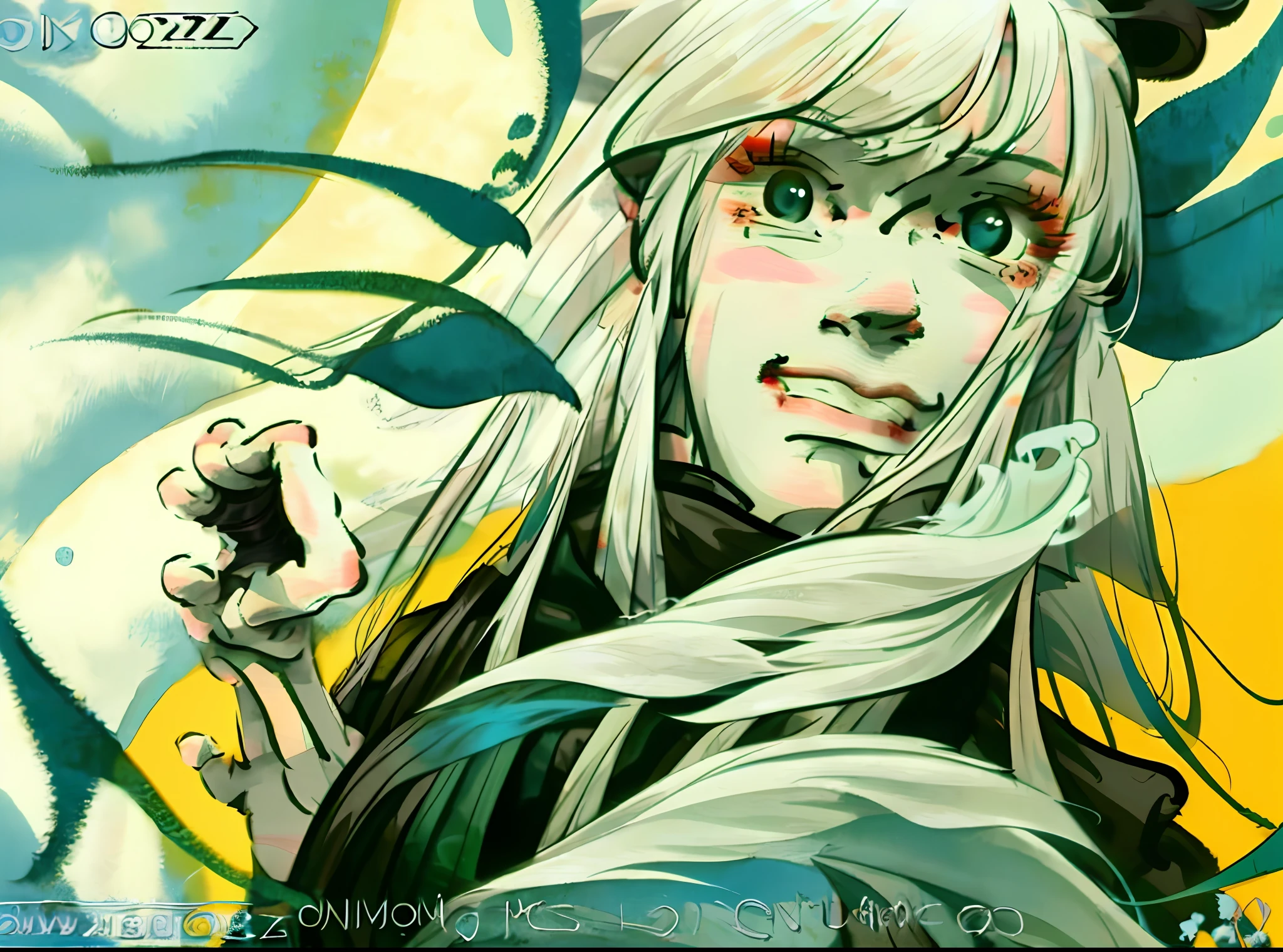 a close up of a woman with a white hair and a black scarf, a character portrait by Yang J, pixiv contest winner, fantasy art, white haired deity, beautiful character painting, artwork in the style of guweiz, the piercing stare of yuki onna, guweiz, with white long hair, with long white hair, flowing hair and long robes