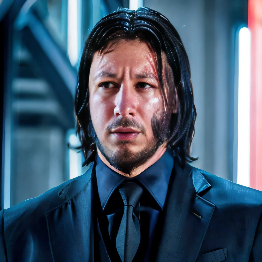 a picture of JohnWick wearing a suit