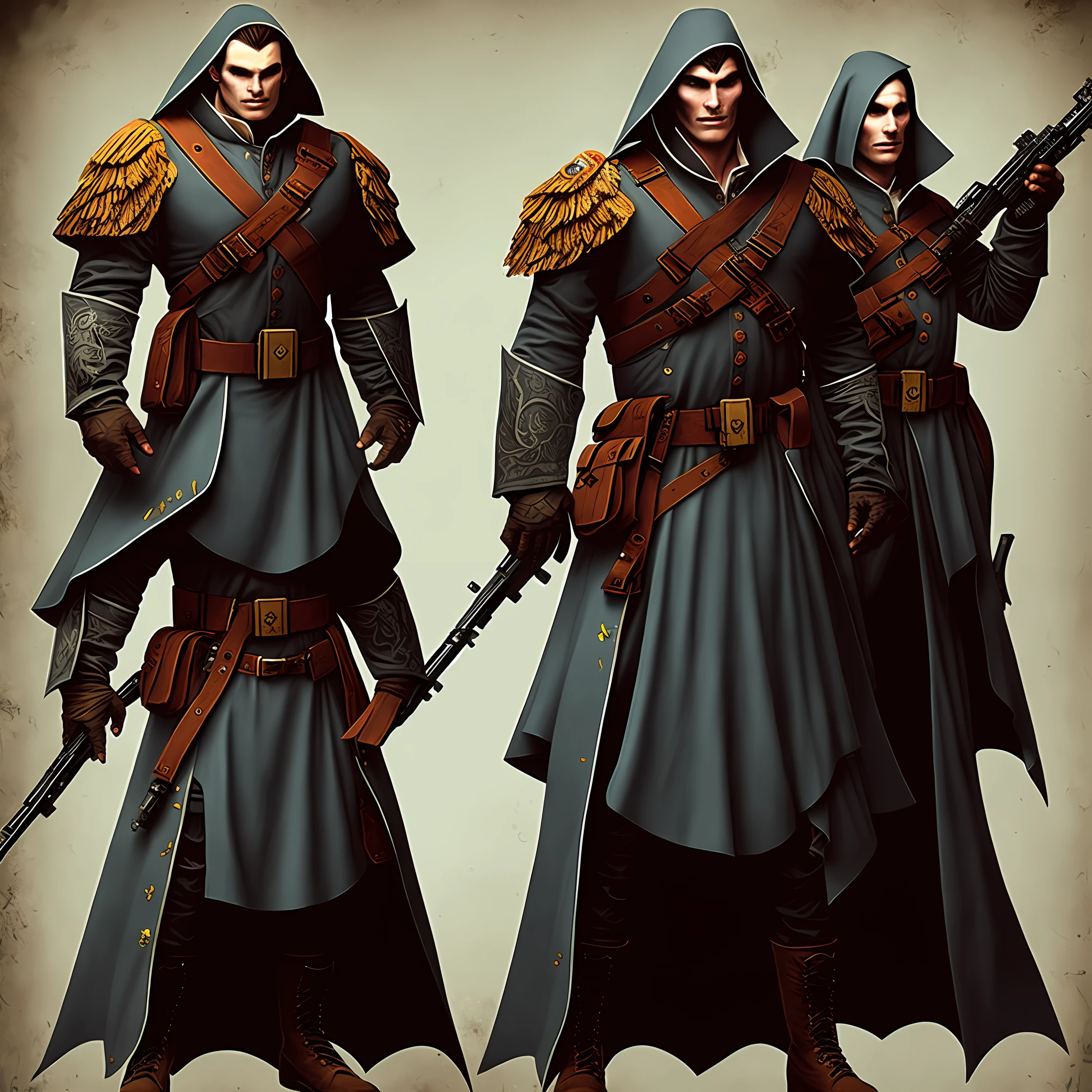 Realistic character,Gunner and infantryman,A demon that kills vampires,
