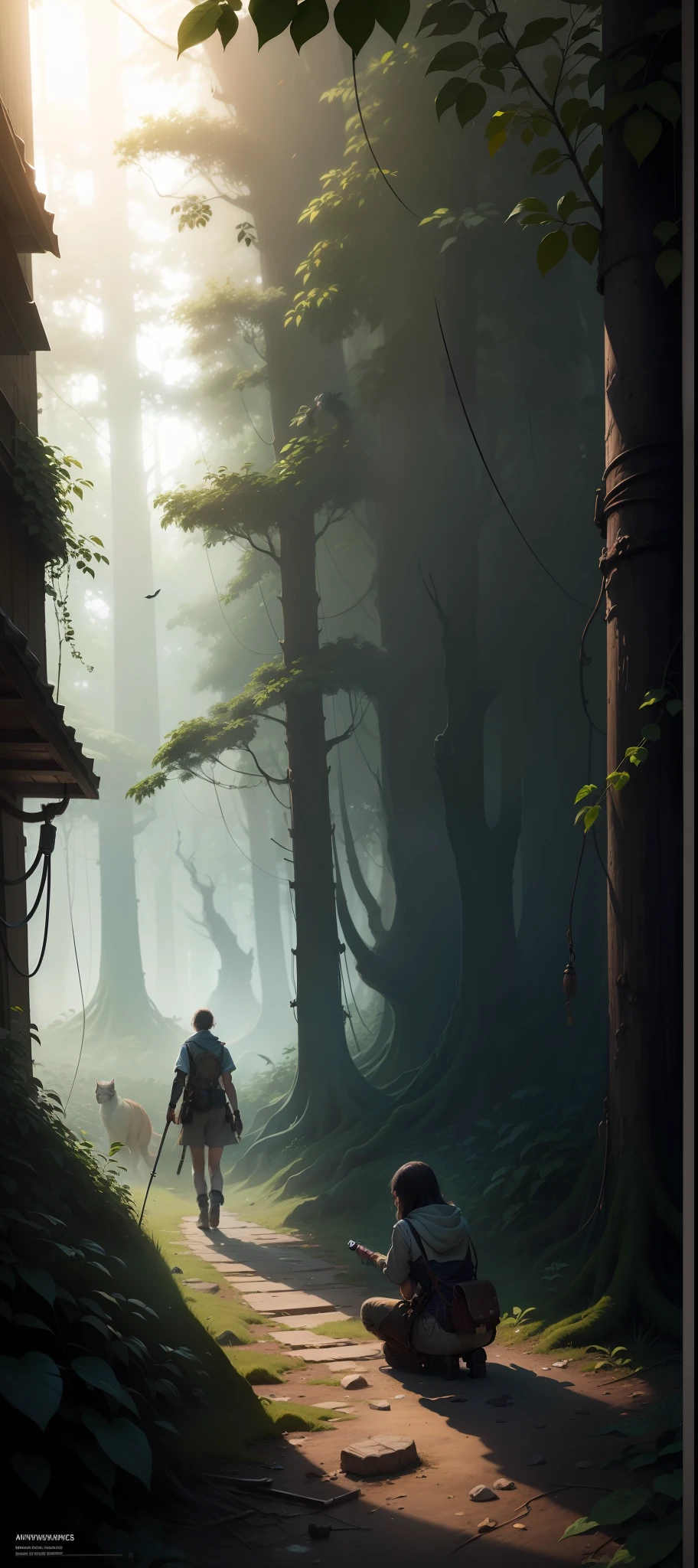 Digital illustration, Detailed and intricate, The dense jungle is full of exotic plants and animals, Sunlight shines through the canopy,Produces a mottled effect. In the style of Yoshitaka Amano and Hayao Miyazaki, Masterpiece, Proportional, Detailed, trending on artstationh, Beautiful lighting, Realistic, Intricate, Award-Awarded, 4K, highest quality
Award-winning, 4K digital painting in the style of Yoshitaka Amano. Detailed and intricate depiction of a zombie apocalypse, cleverly capturing the chaos and drama of the scene. Beautiful lighting and cinematic composition make this piece a true masterpiece, trending on artstationh