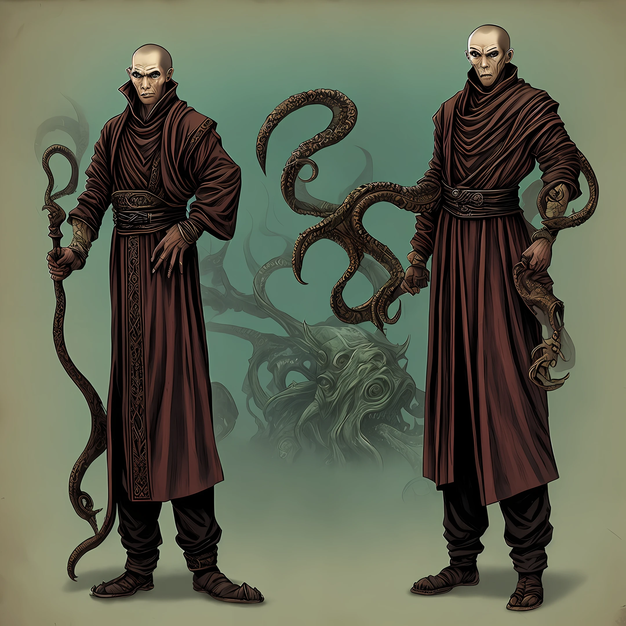 Cthulhu monk oriental mysterious