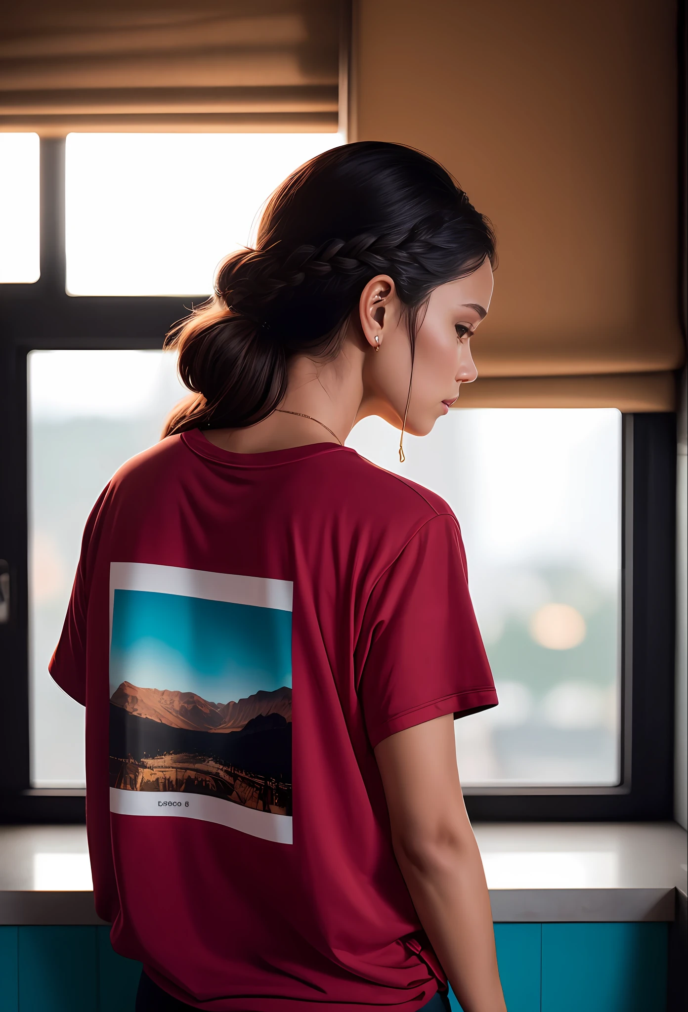 (((Frontal))), ((linda mulher de pele clara)), (cabelo (((liso))) stuck in the braid), ((magro, pequeno)), em traje basico ((Camiseta Branca Lisa)), (saia apertada curta), (coxas a mostra) fotografiarrealista, fotografia, obra-prima, realista, Realismo, renderizado, Alto contraste, digital art photographyrealistic trend in Artstation 8k HD high definition detailed realistic, detalhado, textura da pele, hiper detalhado, Textura realista da pele, armadura, melhor qualidade, ultra high-resolution, (fotografiarrealista: 1.4), alta resolução, detalhado, fotografia crua, sharp re, by Lee Jeffries Nikon D850 Film Stock Photography 4 Kodak Portra 400 Camera Lens F1.6 rich colors realistic texture hyper realistic dramatic lighting unrealengine trending on artstation cinestill 800, .RAW, light from behind