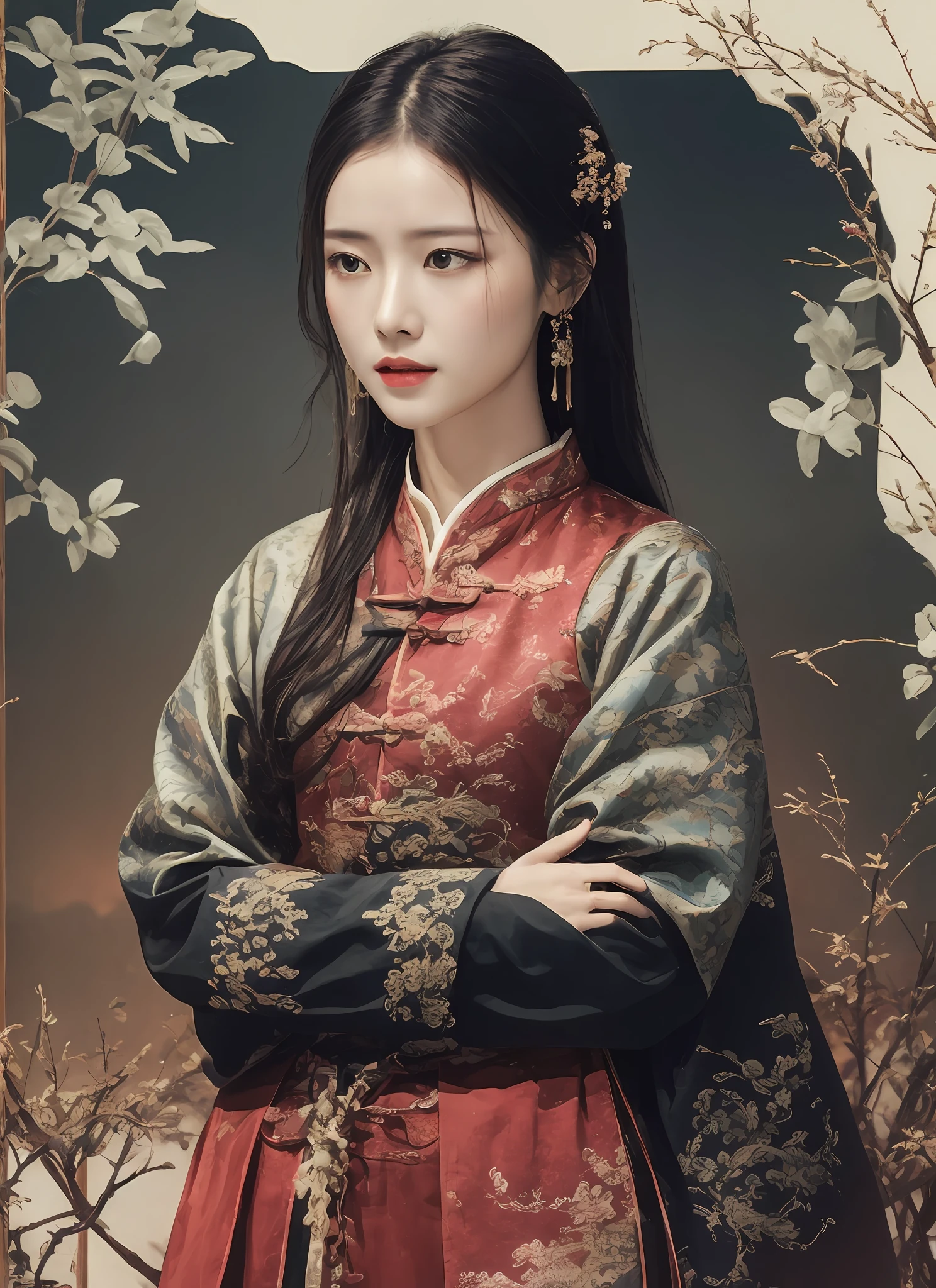 Top image quality、8K,dragon and wuxia heroine, in the style of traditional chinese landscape, red clothing、Cheerful, chinse landscape, shilin huang, uhd image, miyamoto musashi, emilia wilk, Quiet contemplation
Meets the highest image quality requirements、Generates dynamic images。 --ar 9:16 --niji 5