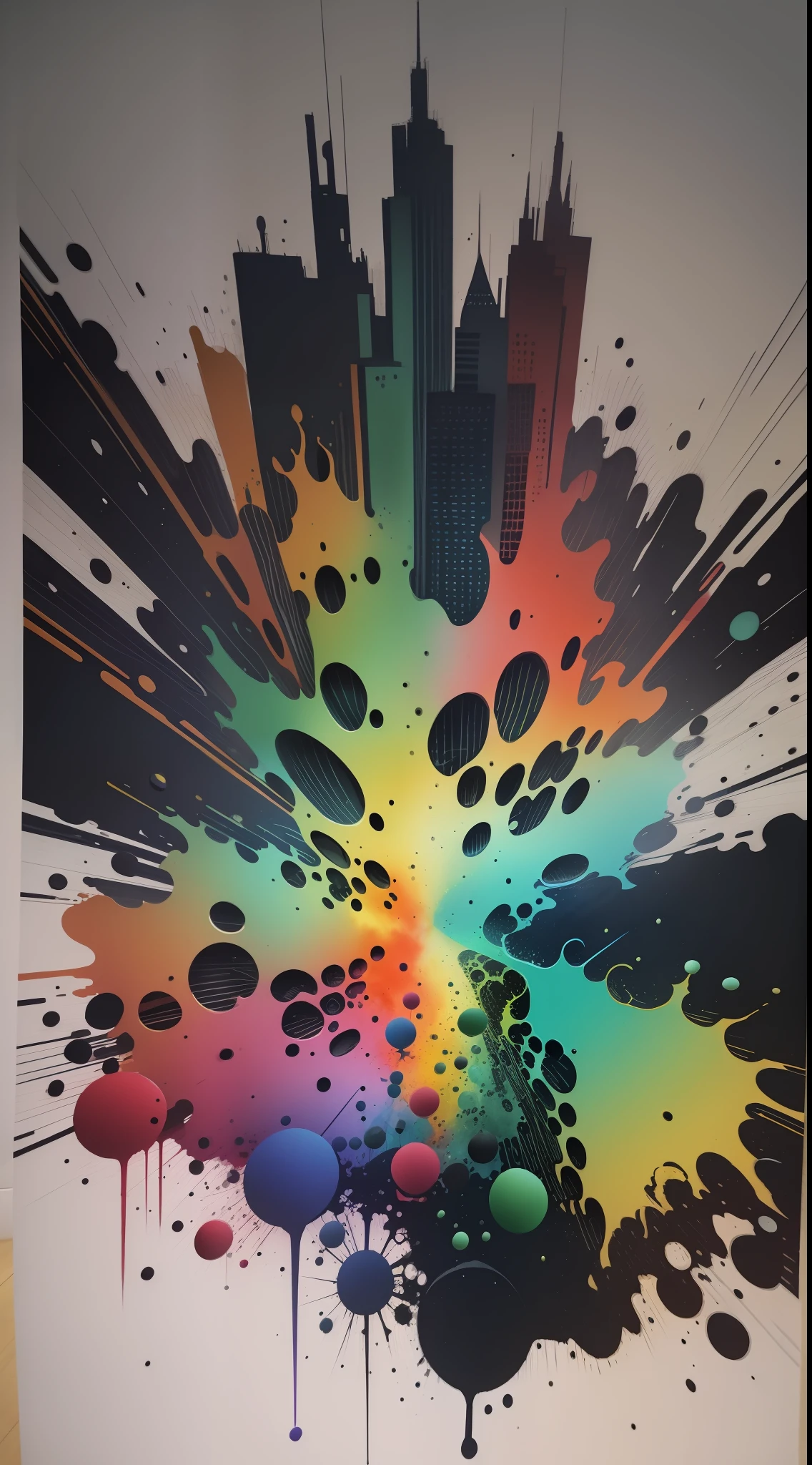 3d watercolor abstract,dark background,high resolution,high quality,colorful,green,red,blue