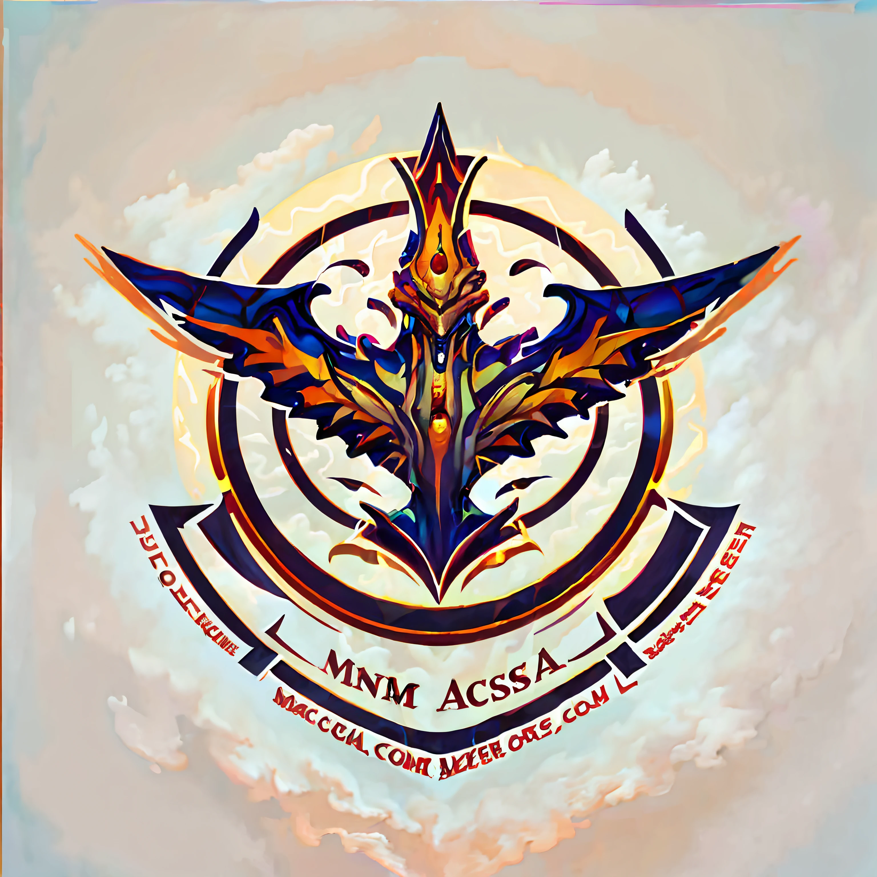 The logo designed by the creatives of the team team, Logo art, shoulder patch design, emblem, Official artwork, patch design, style of macross, logo in abstract style, logo vector art, high detailed official artwork, royal insignia in background