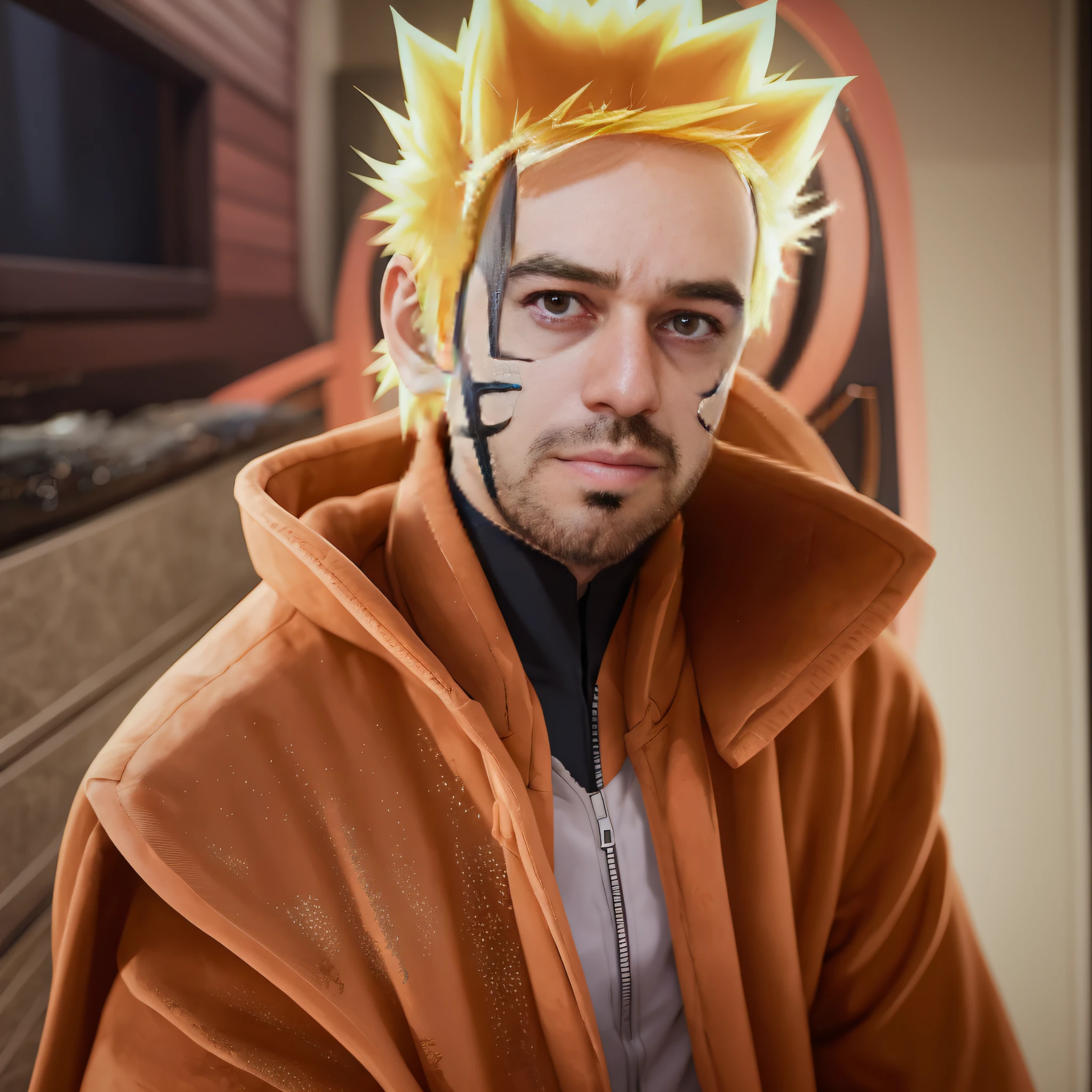 Anime -  Naruto artstyle, Coringa como Naruto, Naruto uzumaki, de Naruto, Estilo anime 3D realista, anime fotorrealista, Anime cosplay