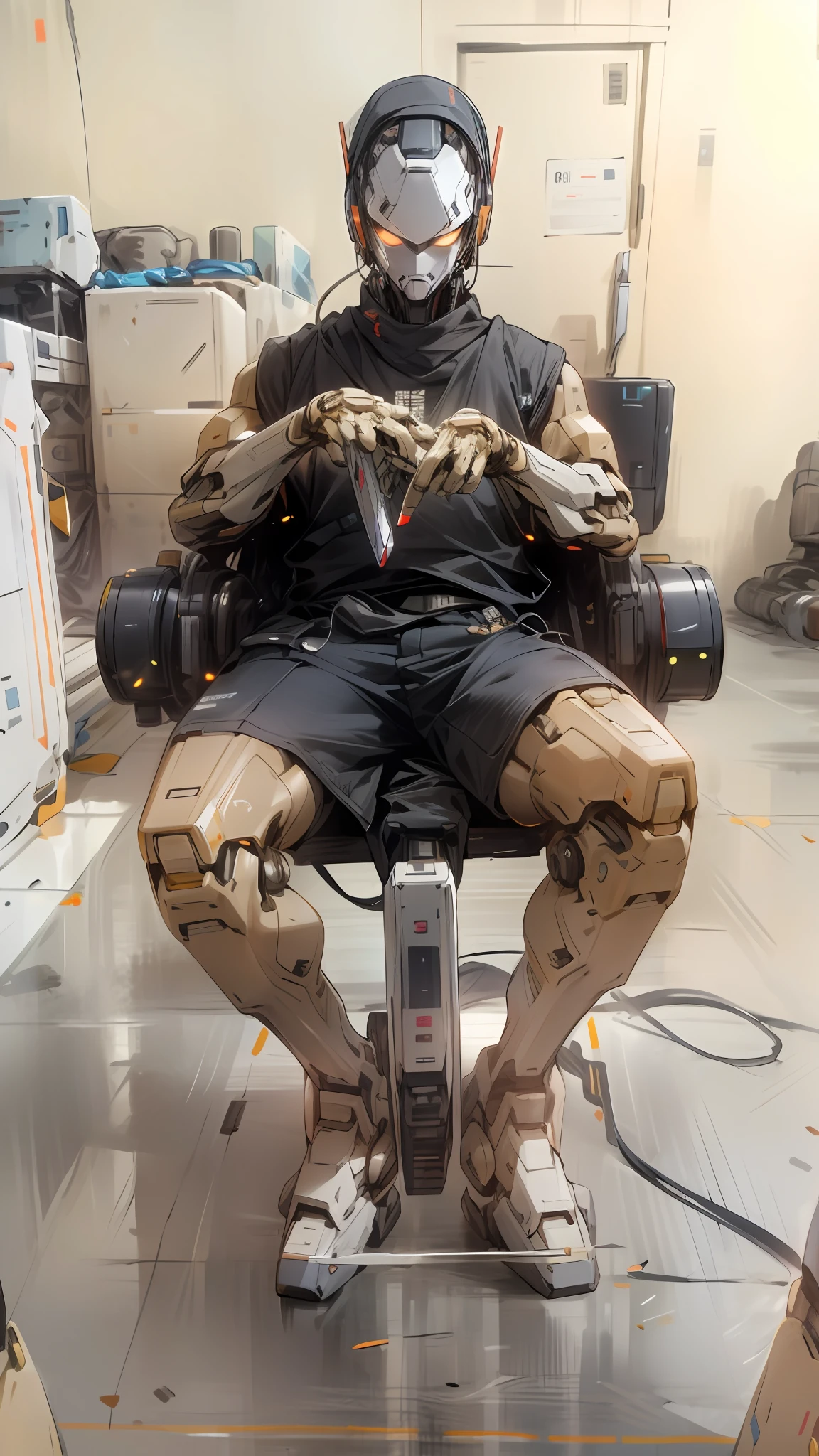 holding_weapon,no_humans,with light glowing,,droid,glowing_eyes,mecha,scientific fiction,Realistis,Mecha biopunk artificial intelligence
tank , Detailed, Intricate,cyber punk perssonage