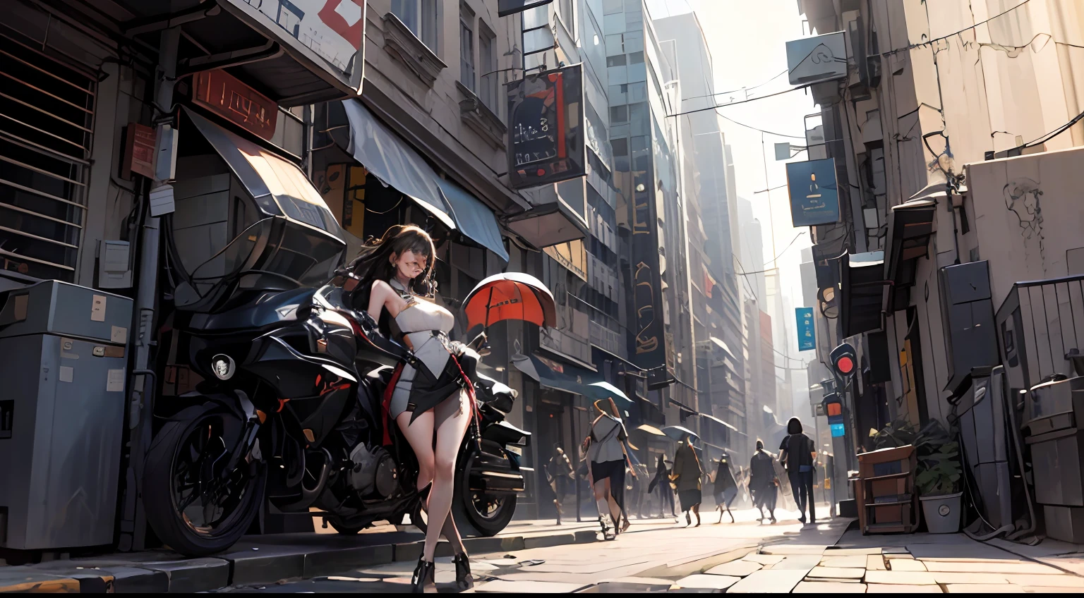 seminude,brunette color hair,white skinned,long whitr hair,Beautuful Women,Raised sexy,Need,enchanting,frontage,Leg lift,grin,bravery,little bit of raining,tmasterpiece,The is very detailed,romanticism lain,shiny skin,The perspective is correct,curves,stretching --auto