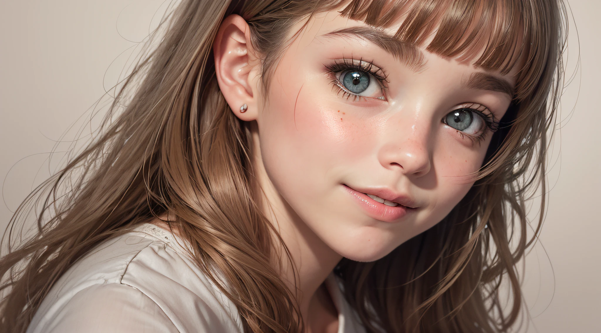 um desenho de uma KIDS com um cabelo longo e um grande sorriso, potrait de um rosto feminino, rosto de umaMENINA KIDS., retrato do rosto de uma mulher, rosto da mulher, retrato do rosto feminino, sketch of a caucasian face, rosto feminino, retrato do rosto de uma MENINA, retrato do rosto da MENINA , reto rosto, desenho simples, rosto detalhado de uma MENINA KIDS.