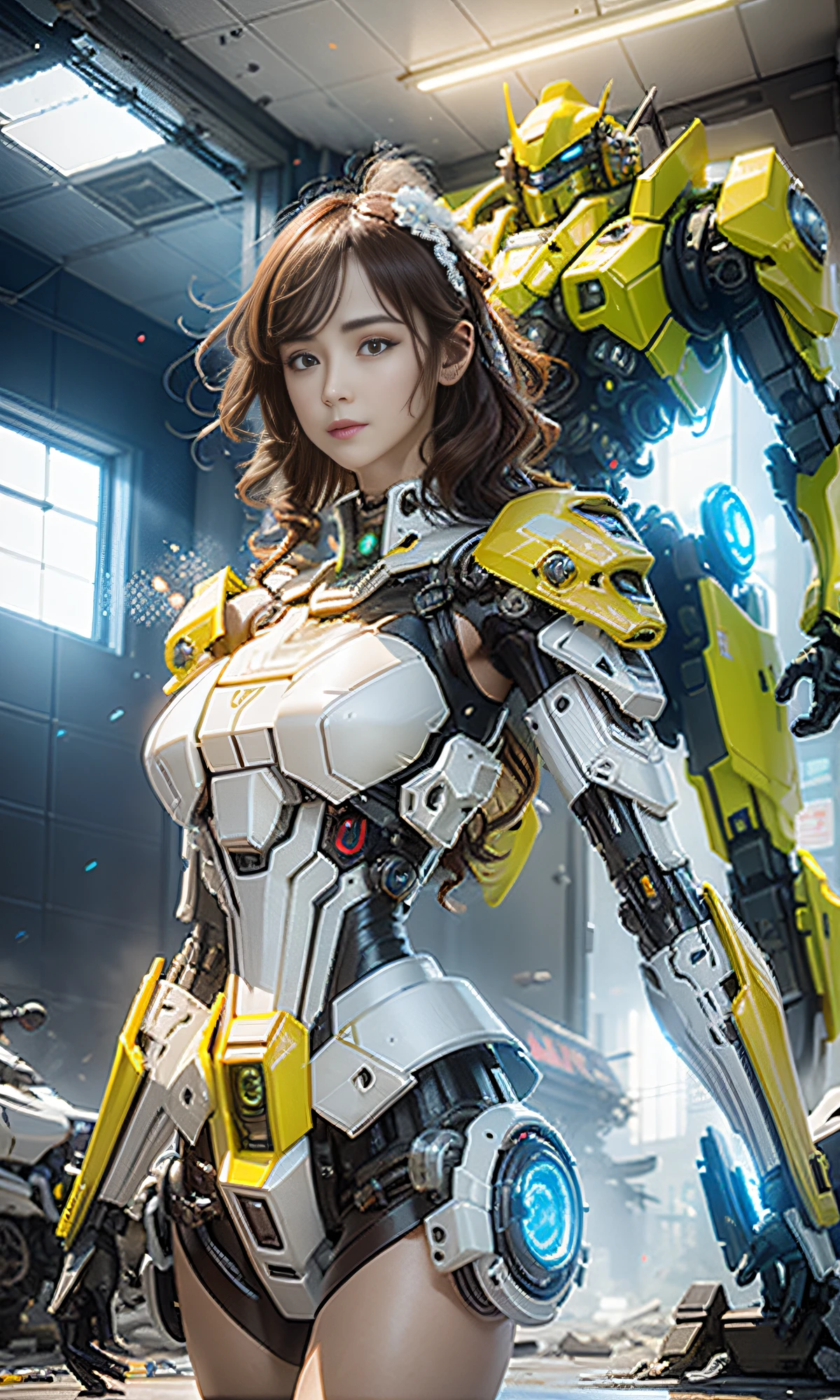 ((Best quality)), ((masterpiece)), (highly detailed:1.3), 3D,Shitu-mecha, beautiful cyberpunk women with her mecha in the ruins of city from a forgoten war, ancient technology,HDR (High Dynamic Range),Ray Tracing,NVIDIA RTX,Super-Resolution,Unreal 5,Subsurface scattering,PBR Texturing,Post-processing,Anisotropic Filtering,Depth-of-field,Maximum clarity and sharpness,Multi-layered textures,Albedo and Specular maps,Surface shading,Accurate simulation of light-material interaction,Perfect proportions,Octane Render,Two-tone lighting,Low ISO,White balance,Rule of thirds,Wide aperature,8K RAW,Efficient Sub-Pixel,sub-pixel convolution,luminescent particles,light scattering,Tyndall effect