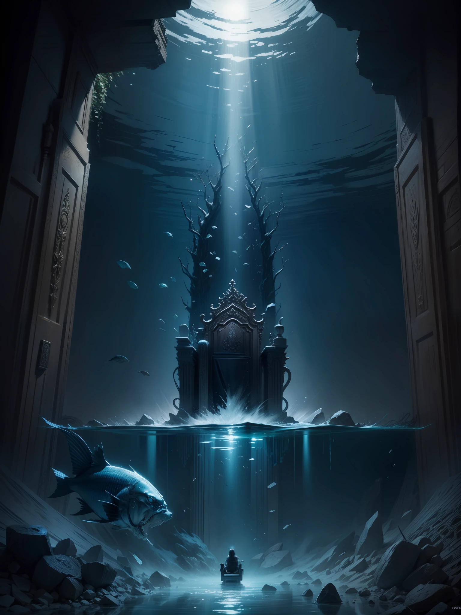 Empty Throne、Majestic decoration、no person
