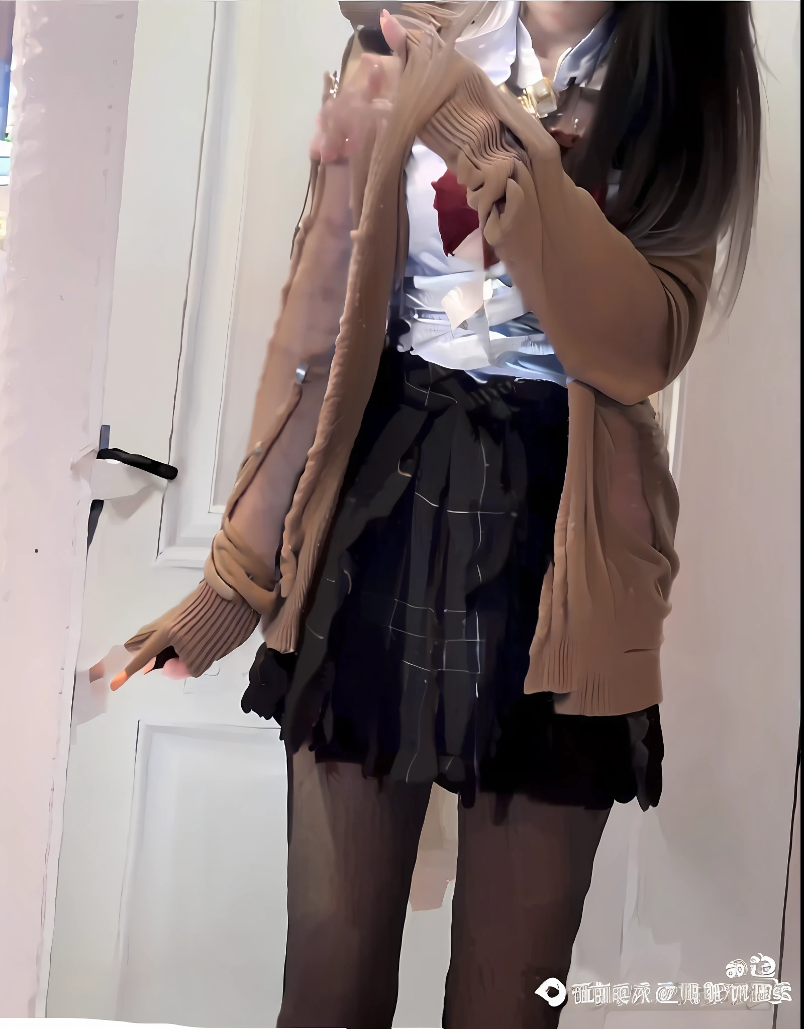 ((Best picture quality, 8K, tmasterpiece:1.3)), 1girll, Beautiful woman with slender abs:1.3, (Casual hairstyle, No leakage of big breasts:1.2), shift dresses:1.1, Ultra-fine face, A detailed eye, 二重まぶた