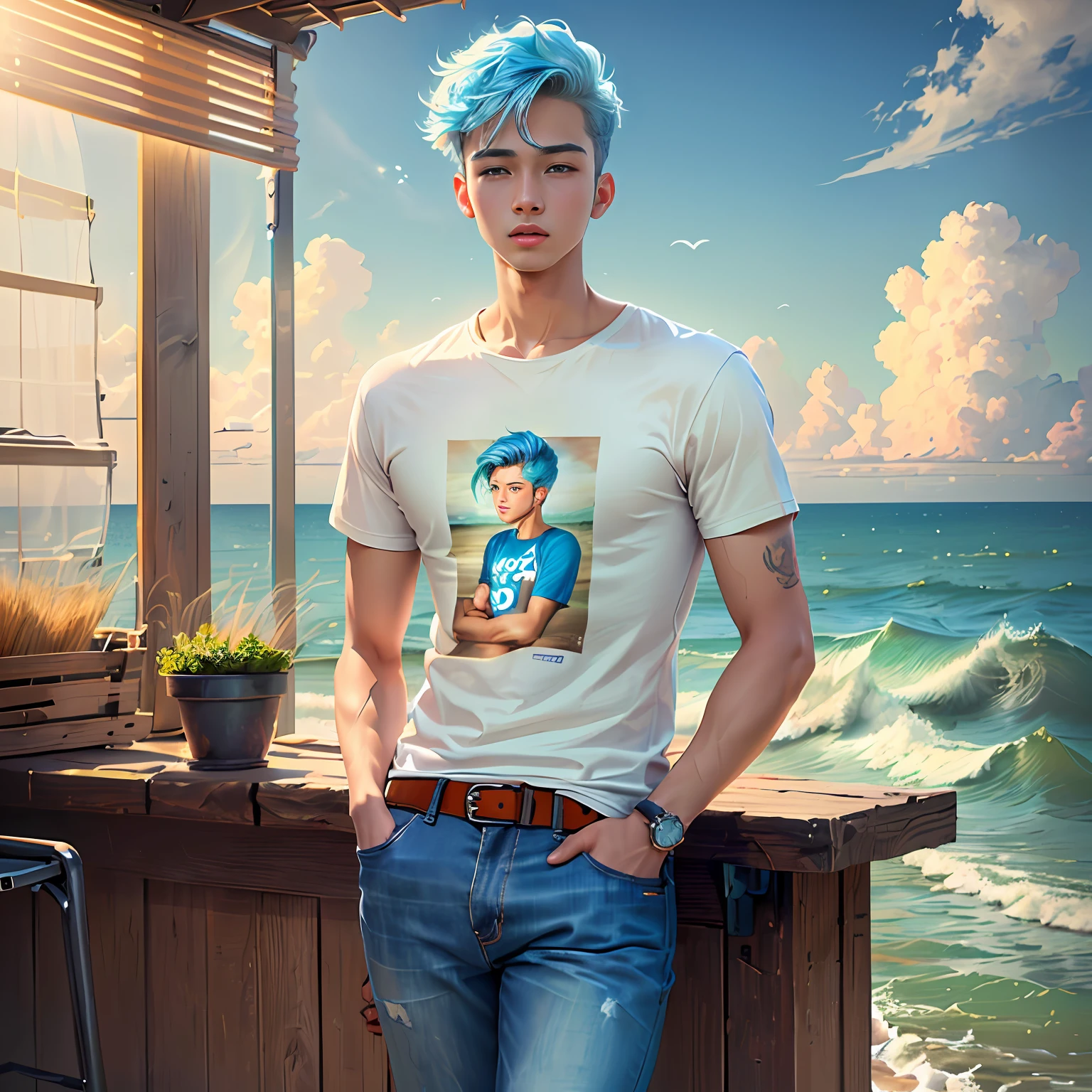 Fresh day breeze boy poster
