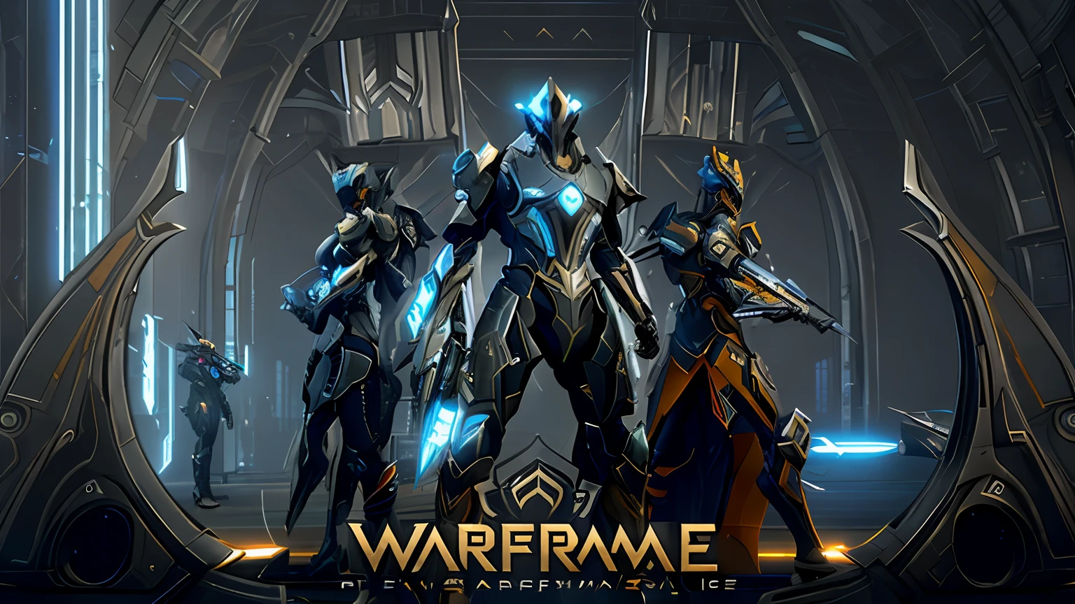 a close up of a group of people standing next to each other, warframe, warframe armor, warframe art, warframe destiny, detailed warframe, warframe armor!!, warframe hound, warframe destiny art, unreal engine', (((unreal engine))), warframe fanart, promo art, warframe concept art, unreal engine ”, unreal engine”
