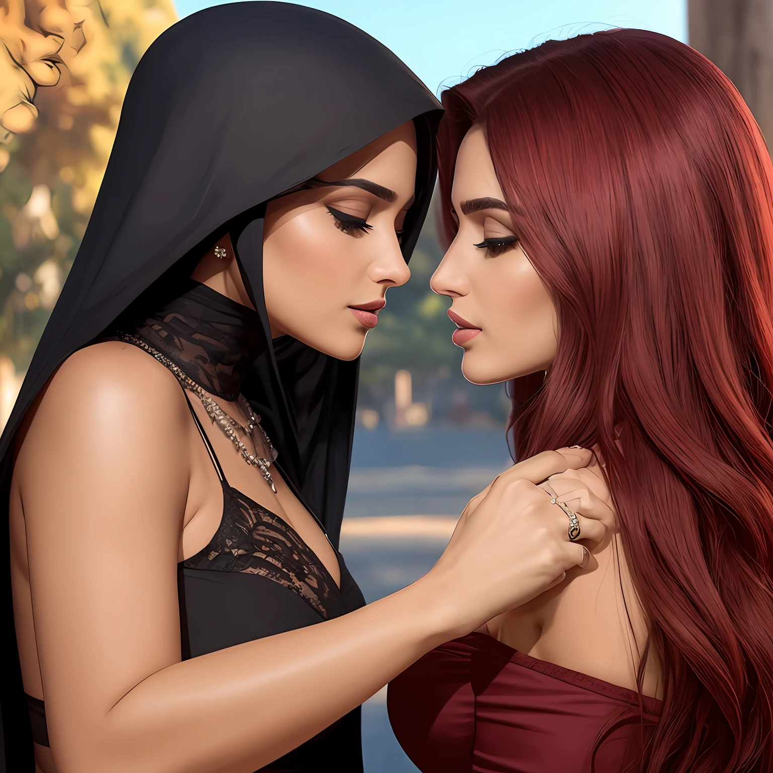 duas garotras se beijando