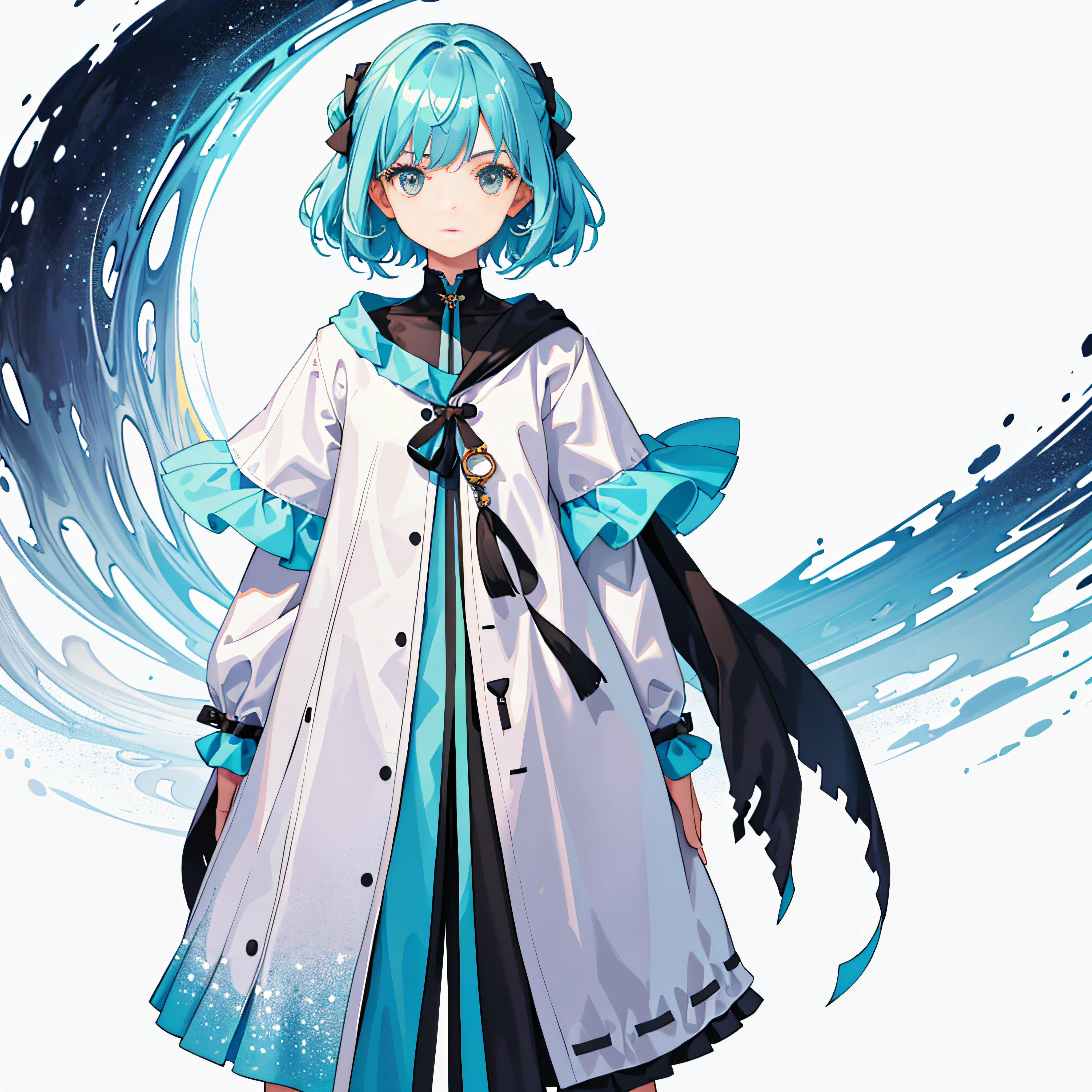 1girl in,Face,(Half body, Upright: 1.2) , ( 1girl in: 1.5) Arms at sides, Looking at Viewer, , ( Flat background: 1.8) , facing front, Colorful, Art Book,Surreal,Fashionable,Very fashionable