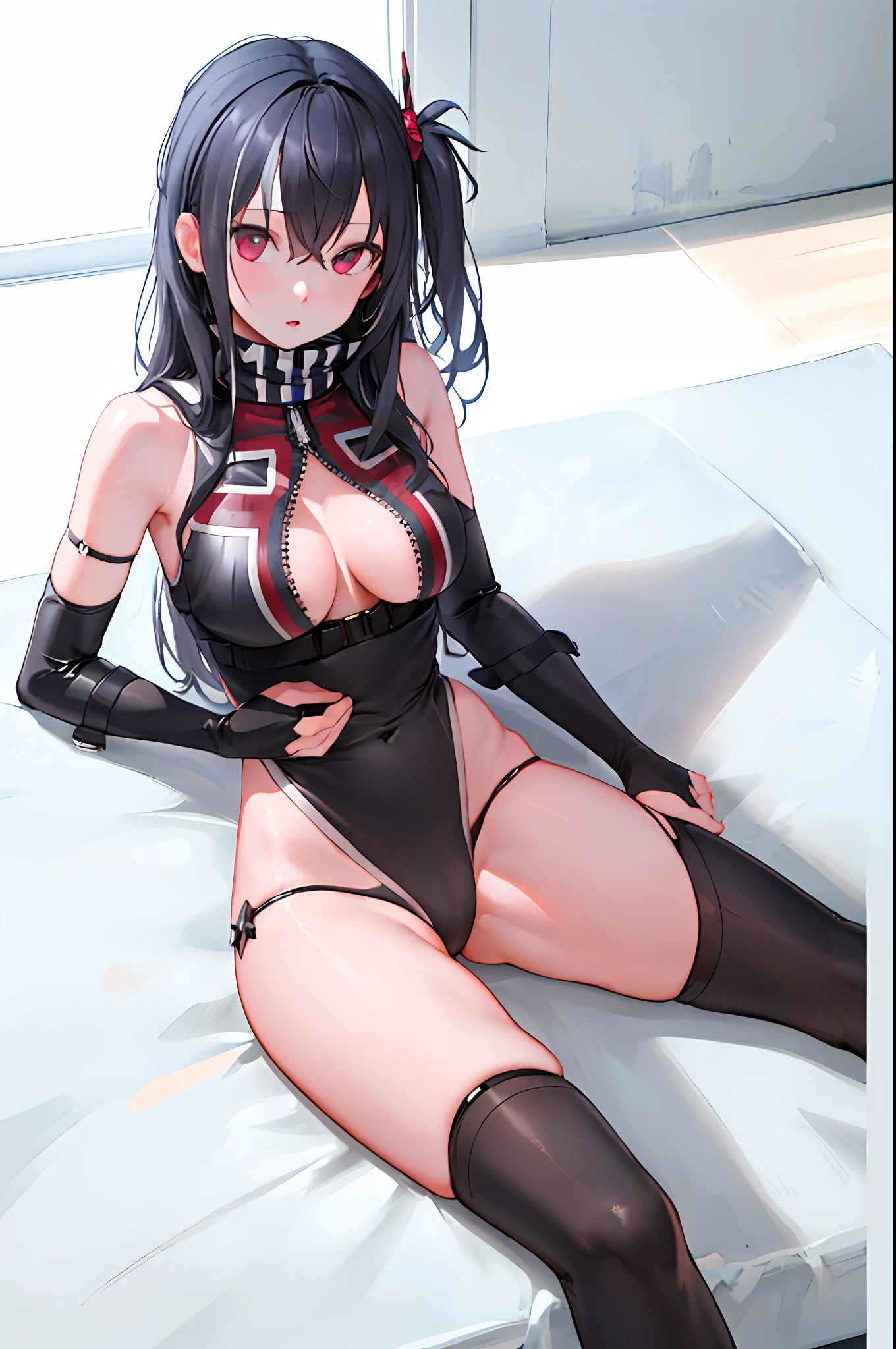 u47\(azur lane\),1girl,solo,china dress, looking at viewer, gloves,from above,, 8yk,raw photo, High Detail,(ray tracing),(masterpiece), (best quality), highres,(realistic:1.4),ultra detailed, physically-based rendering,