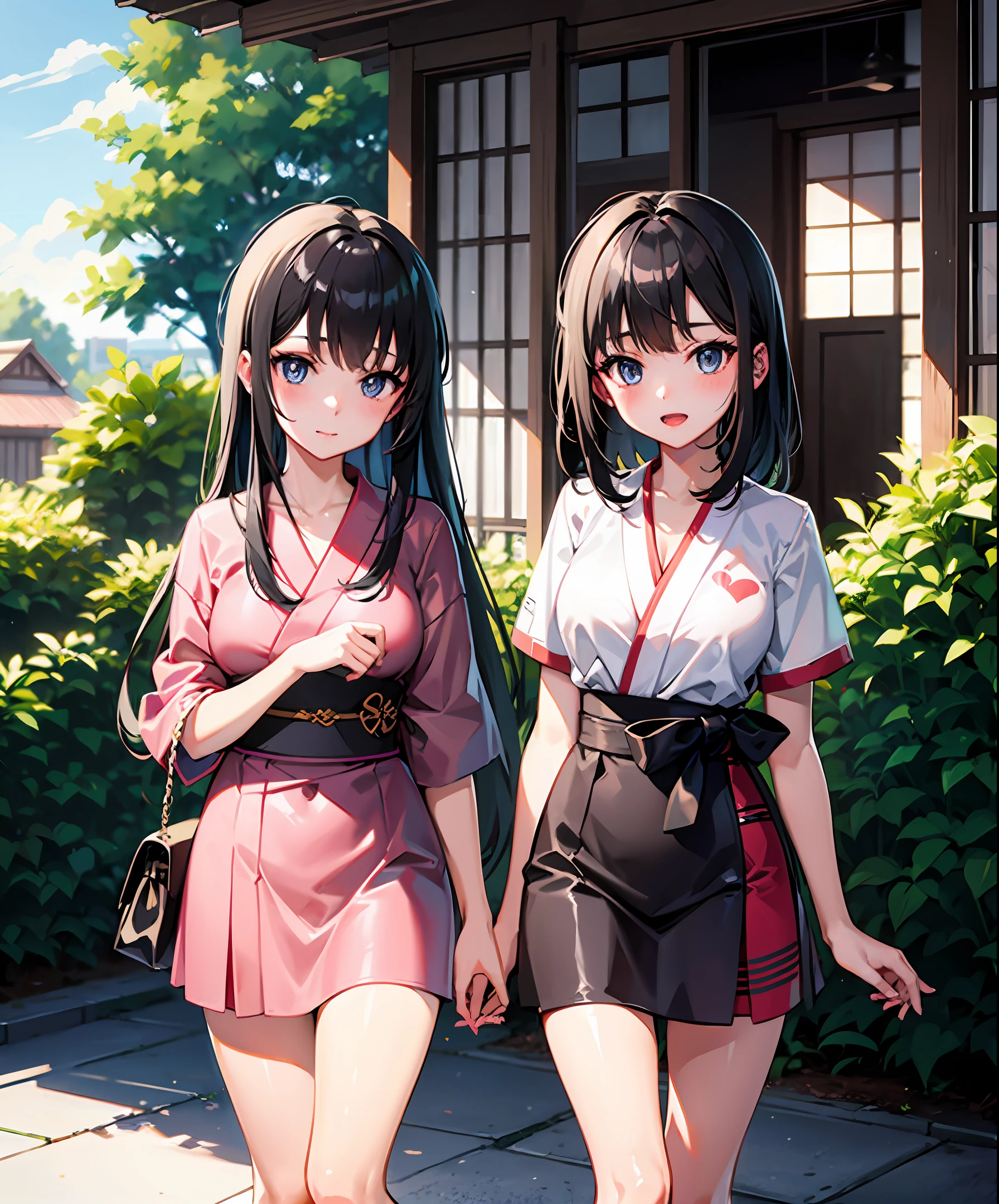 Japanese,Two-dimensional,teens girl,Summer town,Pure,