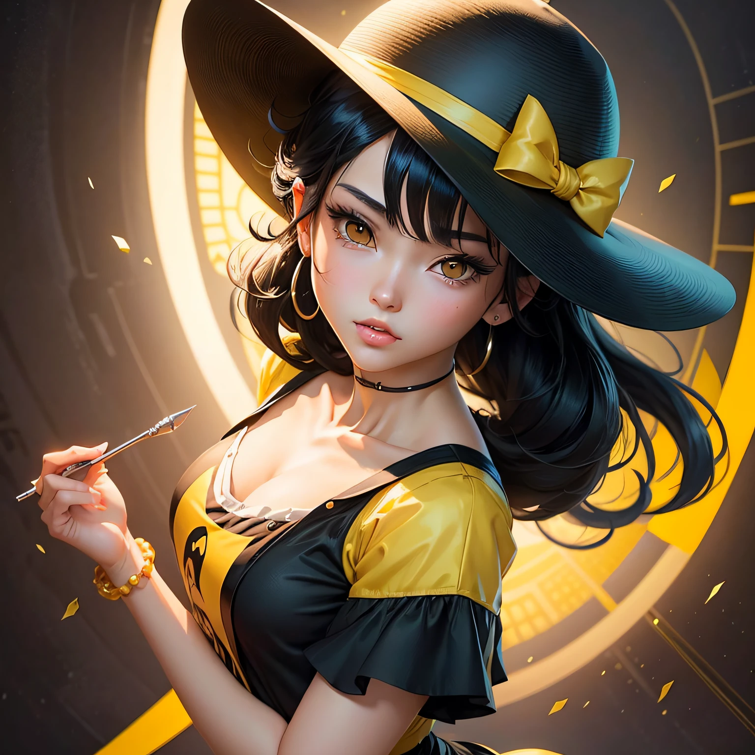 Anime boy with yellow hat and black hair, Guviz-style artwork, detailed portrait of an anime girl, Art germ. High detail, Detailed digital anime art, Digital anime illustration, Stunning anime face portrait, Rosla 1. 0, rossdraws portrait, stunning digital illustration, Artgerm and Atey Ghailan --auto