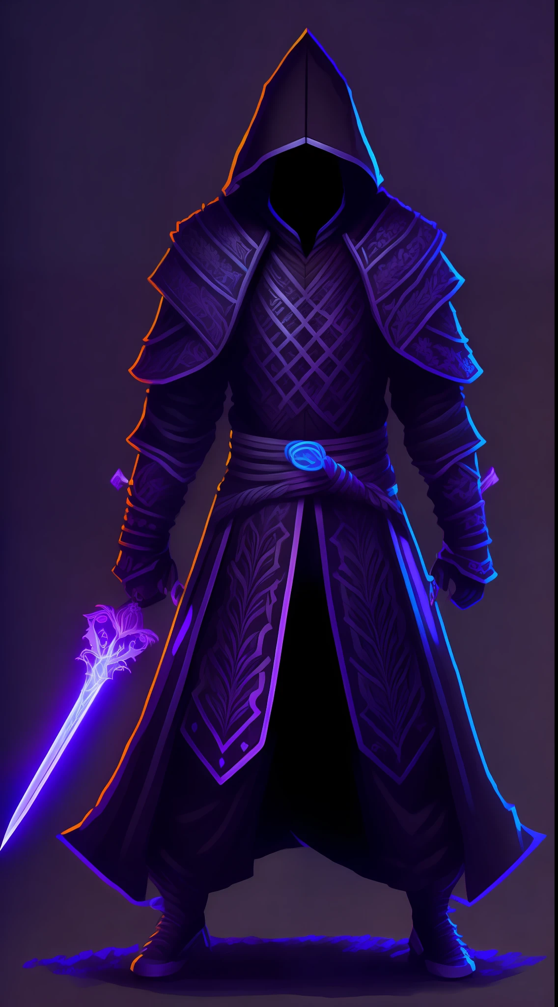 holography style, black light, 1male is ninja, illusion copy ninja, a black dagger, full robe of ninja outfit, super fine pixel art, by dark fantasy, extremely detailed skin,