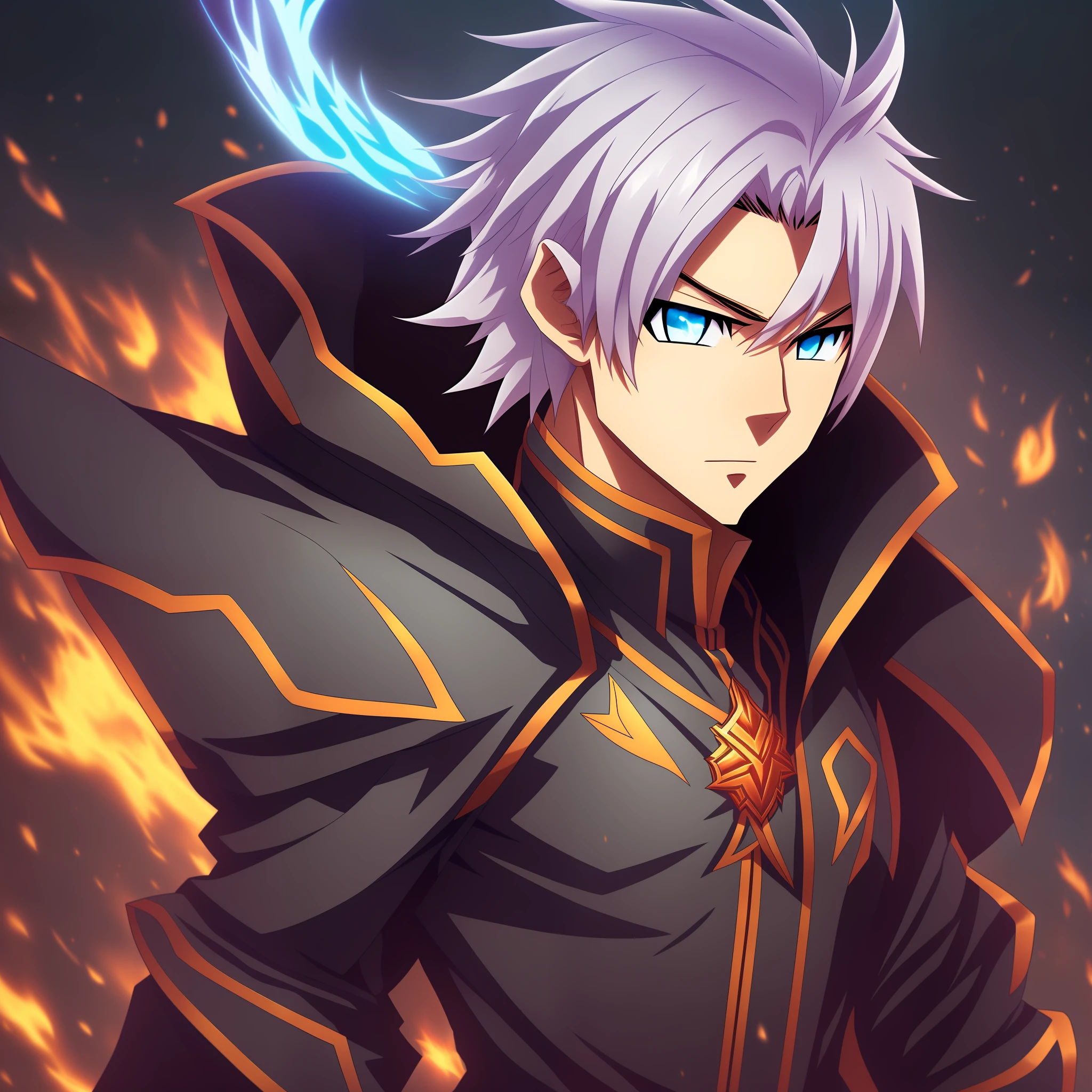 Mage Frost male anime teenager