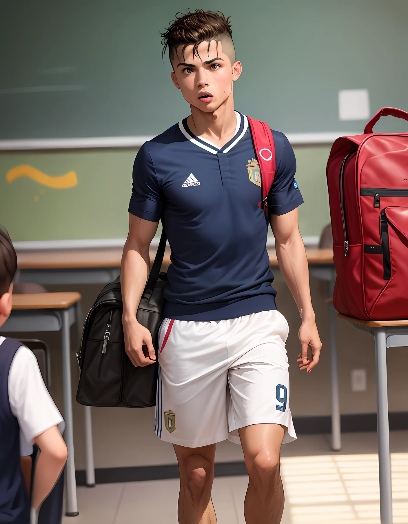 Ronaldo goes to school
