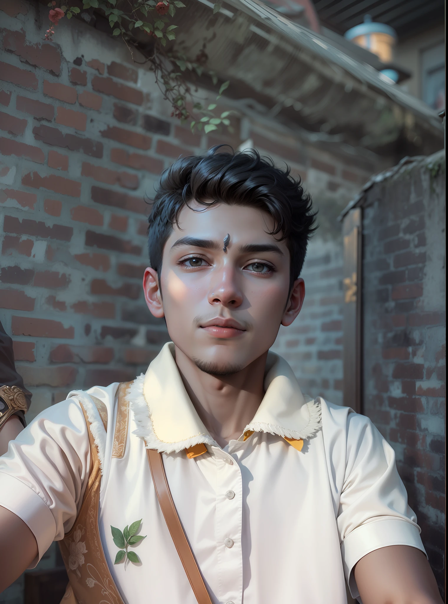 Change background with beautiful naturally. Make it handsome boy .
