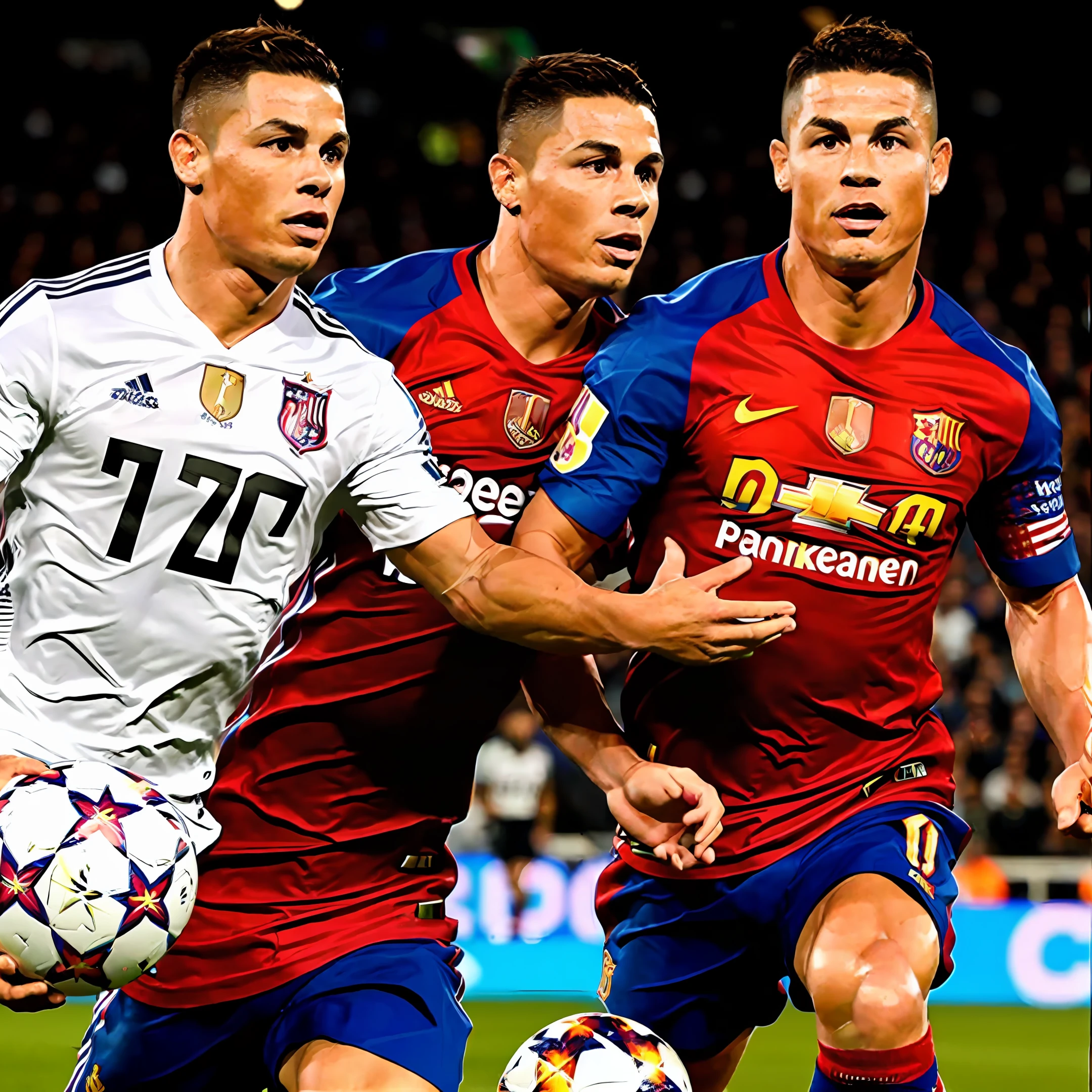 Ronaldo plays Messi