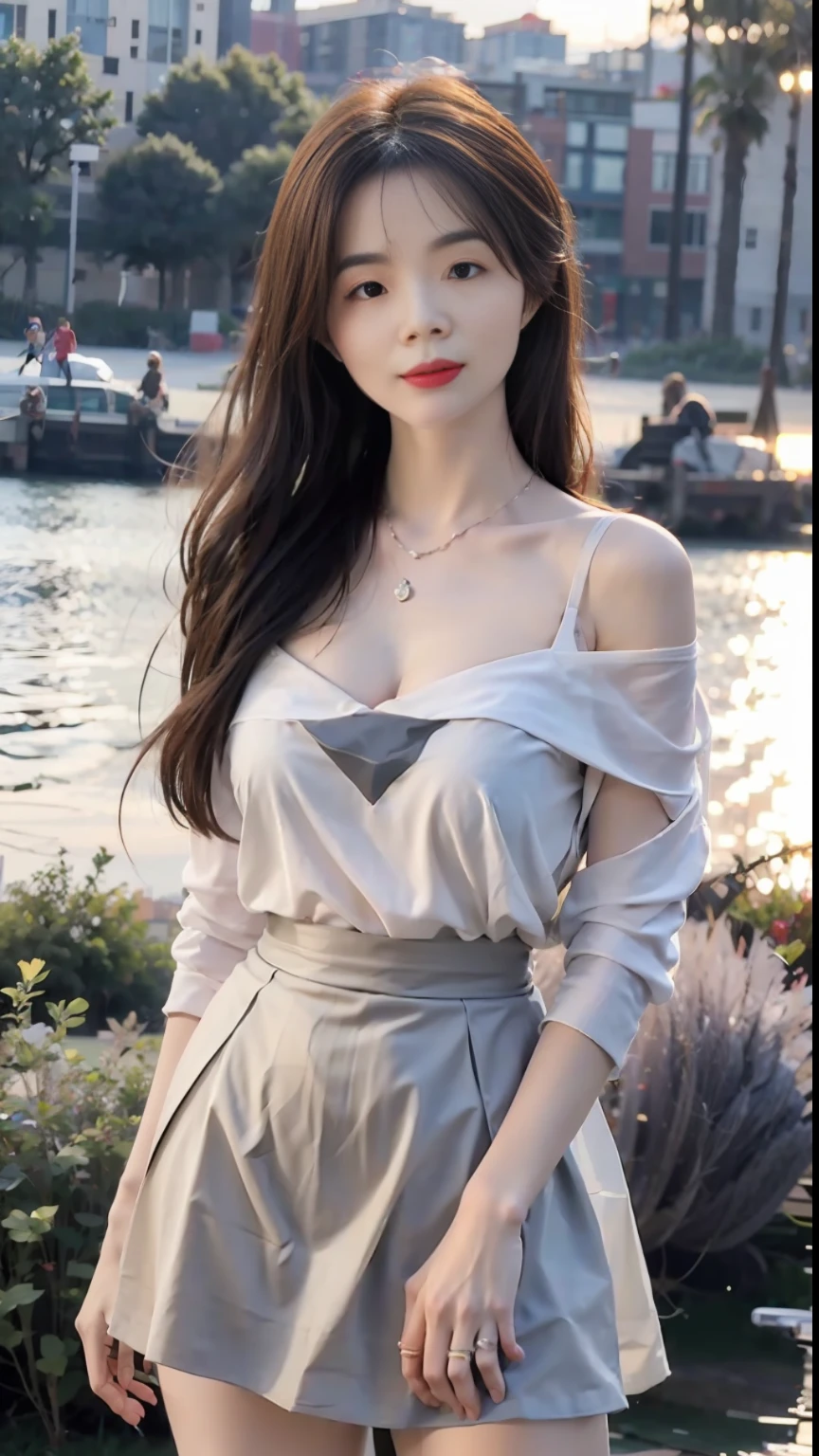 Masterpiece, Best Quality, (Realistic, Photorealistic Photo: 1.37), 8K, An Extremely Delicate and Beautiful, Amazing, Fine Details, Official Art, Ridiculous, Incredibly Ridiculous, Huge File Size, Ultra Detailed, Extremely Detailed, Beautiful Meticulous Girl, 1 Girl, (Perfect Female Figure), Full Body, Short Skirt,