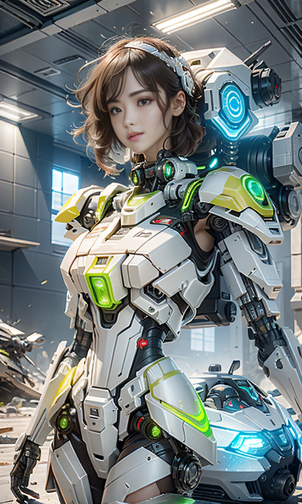 ((Best quality)), ((masterpiece)), (highly detailed:1.3), 3D,Shitu-mecha, beautiful cyberpunk women with her mecha in the ruins of city from a forgoten war, ancient technology,HDR (High Dynamic Range),Ray Tracing,NVIDIA RTX,Super-Resolution,Unreal 5,Subsurface scattering,PBR Texturing,Post-processing,Anisotropic Filtering,Depth-of-field,Maximum clarity and sharpness,Multi-layered textures,Albedo and Specular maps,Surface shading,Accurate simulation of light-material interaction,Perfect proportions,Octane Render,Two-tone lighting,Low ISO,White balance,Rule of thirds,Wide aperature,8K RAW,Efficient Sub-Pixel,sub-pixel convolution,luminescent particles,light scattering,Tyndall effect