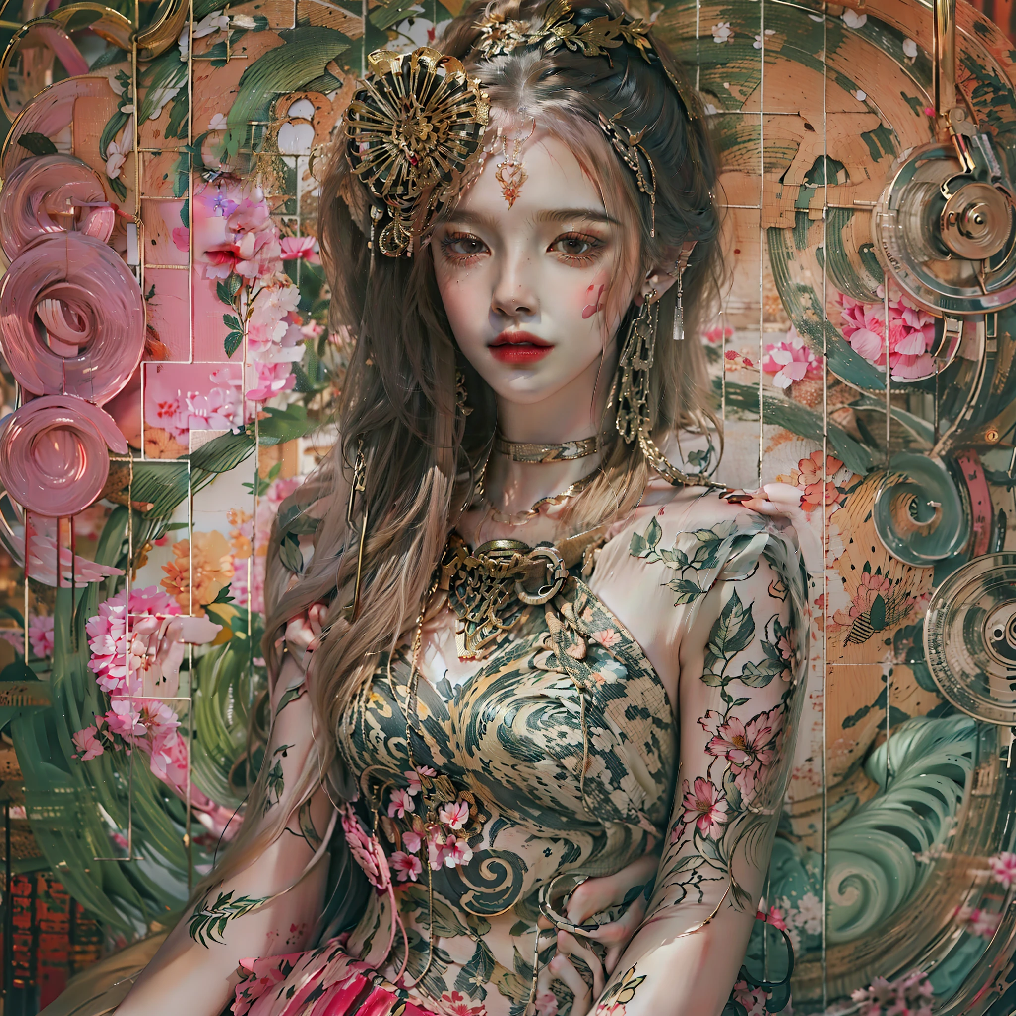 Social girl，Tattooed with，In the future，National style