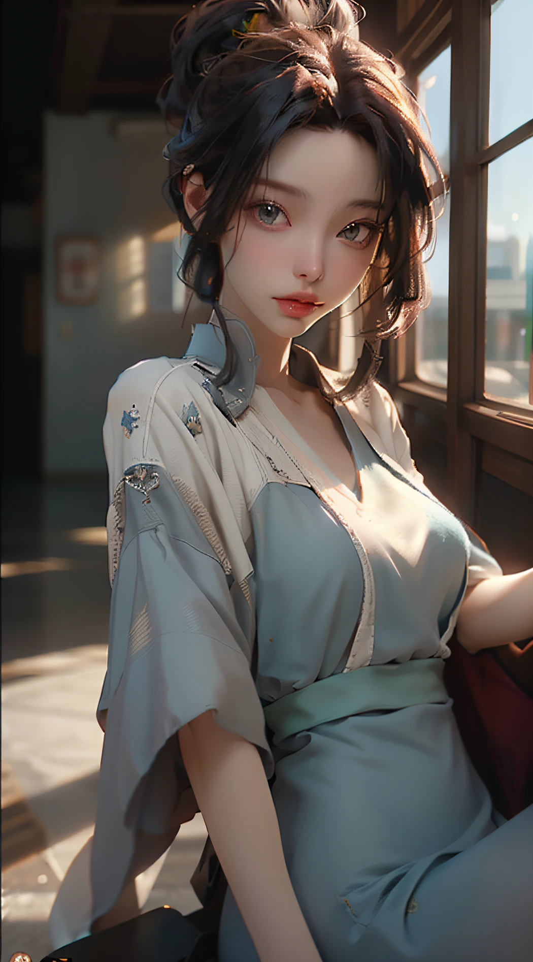 ((Best quality)), ((masterpiece)), (detailed:1.4), 3D, an image of a beautiful cyberpunk female,HDR (High Dynamic Range),Ray Tracing,NVIDIA RTX,Super-Resolution,Unreal 5,Subsurface scattering,PBR Texturing,Post-processing,Anisotropic Filtering,Depth-of-field,Maximum clarity and sharpness,Multi-layered textures,Albedo and Specular maps,Surface shading,Accurate simulation of light-material interaction,Perfect proportions,Octane Render,Two-tone lighting,Wide aperture,Low ISO,White balance,Rule of thirds,8K RAW,