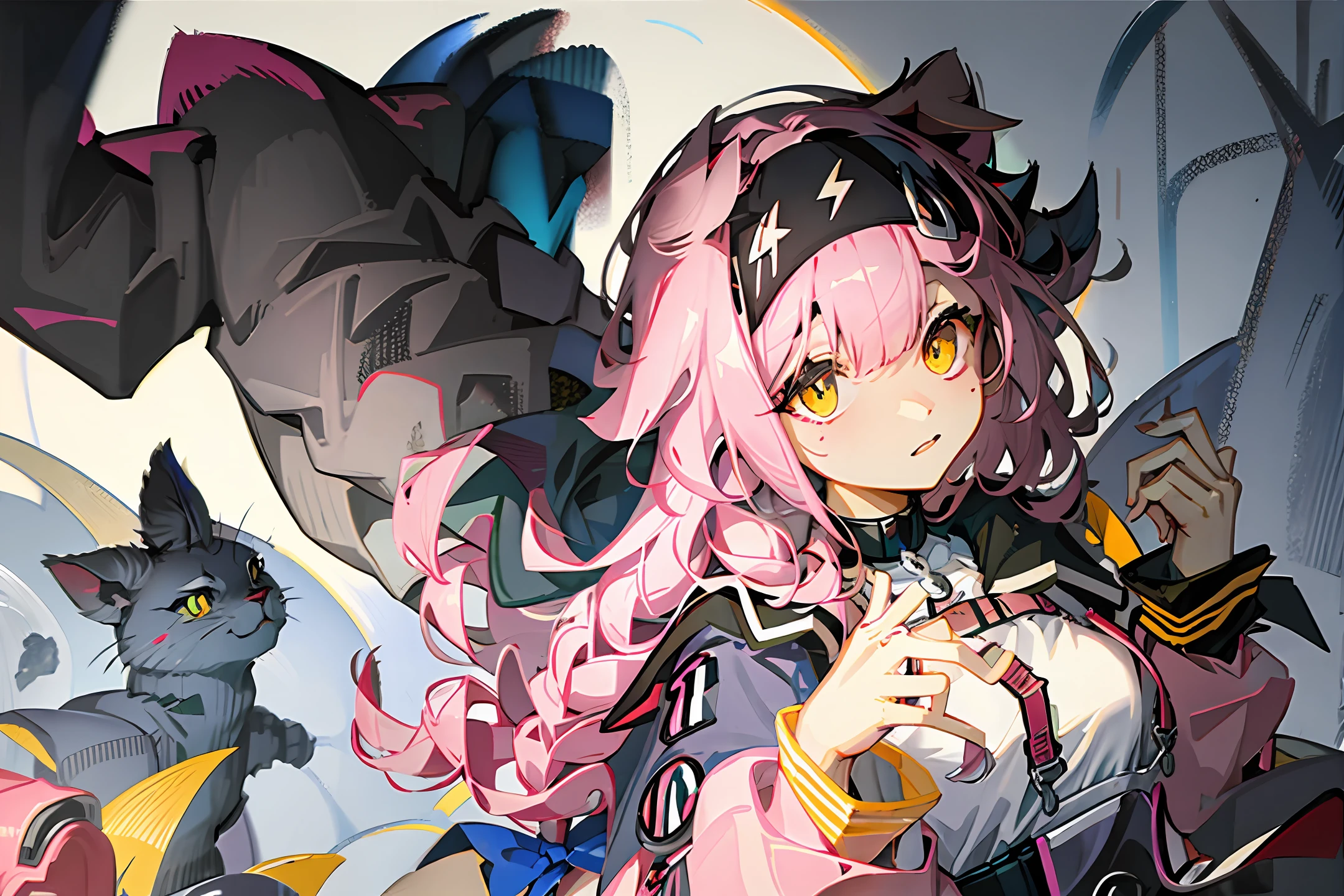 Ghost Slayer Blade Nightmare，Sick，Cat lady，Pink hair，