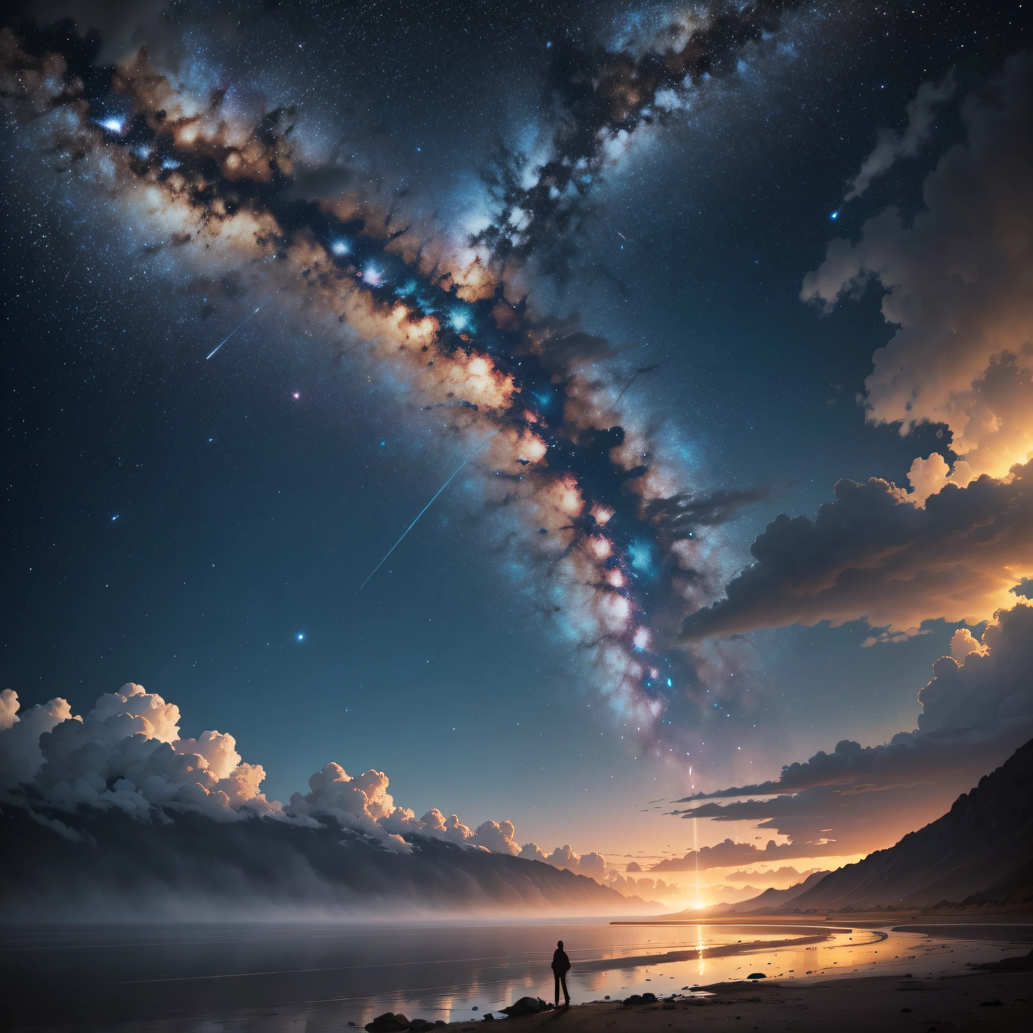 The flying stream fell 3,000 feet, and it was suspected that the Milky Way fell for nine days. --auto