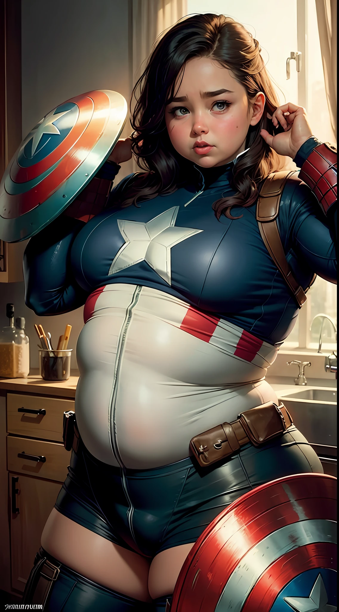 captain america becomes fat girl --auto