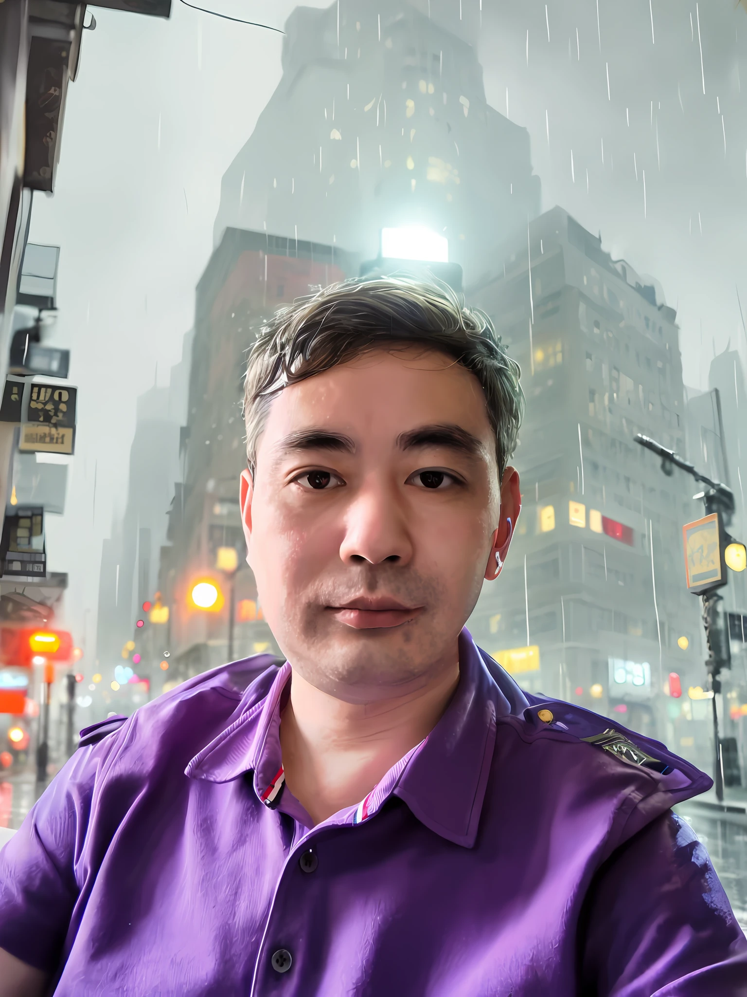 (Masterpiece,Best quality: 1.2), Ultra-detailed face, (pastel colour:1.2, Dark Studio, rim lit, twotonelighting, Dimly lit, low tune, ), ((Heavy rain weather)),capa de chuva longa de couro,
Posters from the 1930s \(Style\), Black detective movie,(noir atmosphere:1), Gloomy atmosphere,night City street, emphasis on color noir,
New York in the 1930s, Detective Jack Sullivan had just returned to his office after a long day of banging on the sidewalk, Trying to solve the latest case he threw out. It's a difficult process, He didn't get any closer to finding the perpetrator than he did when he started,
trending on artstationh, trending on CGSociety, Intricate, High detail, Dramatic, photorealistic painting art by midjourney and greg rutkowski,