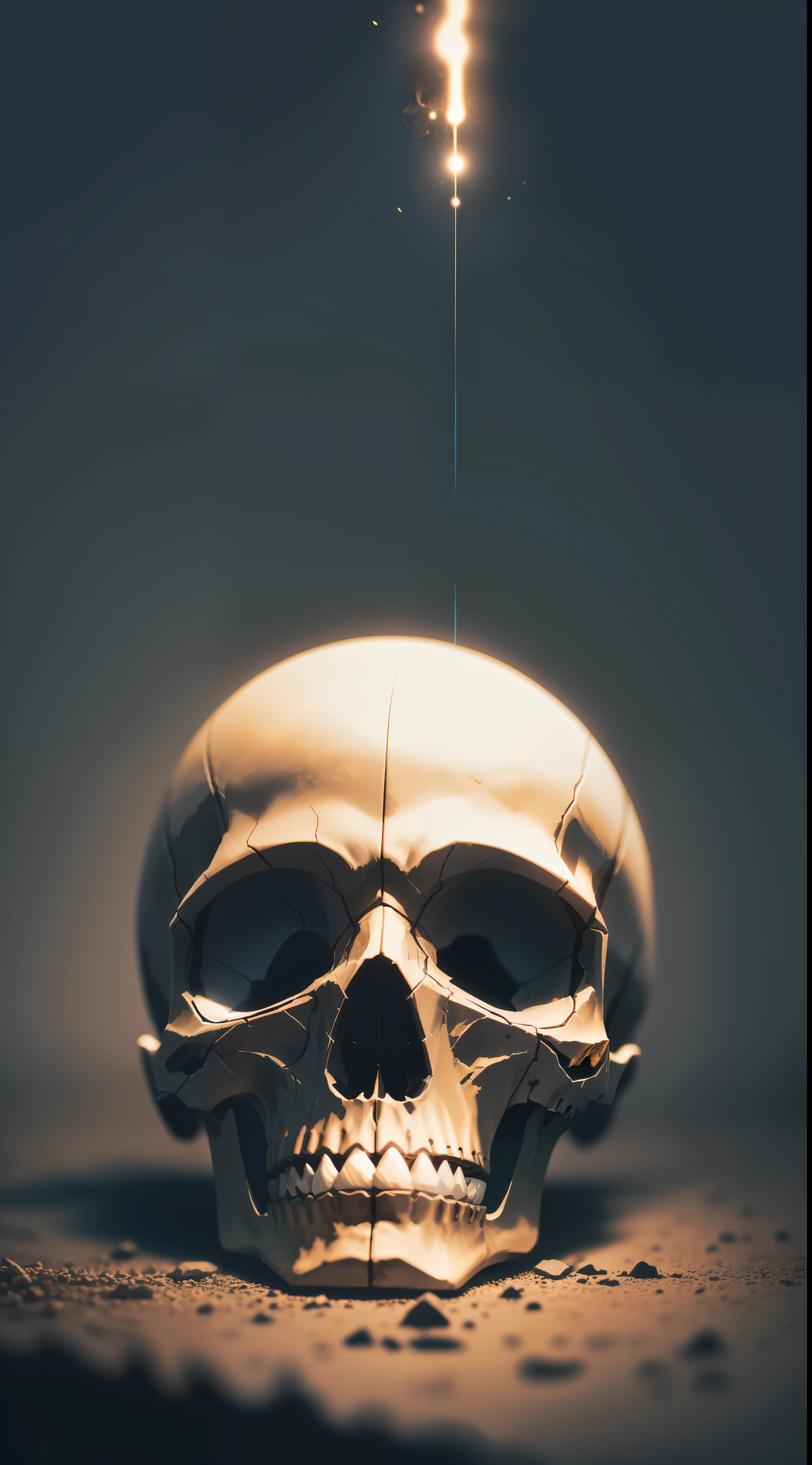 Skull in dark night,dark,high resolution,high quality,dark background