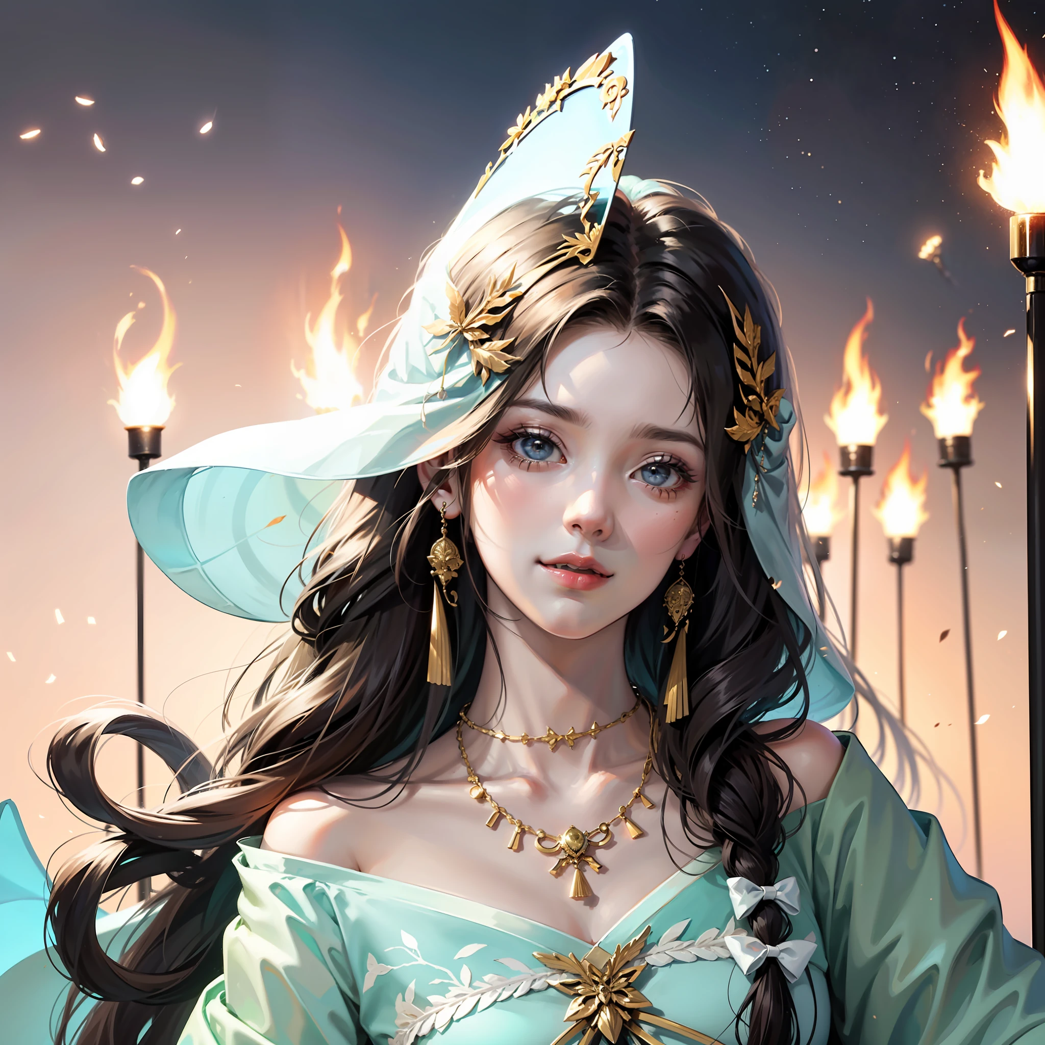 Haiyi - Robot
variant
22:24:34
masterpiece,best qualtiy,Sideslit,lens flare glow,Ray traching,Sharp focus,Wearing Hanfu,one-girl,lamplight,Pure,ssmile,fire works,Straight body,Red and white Hanfu,shairband,long hair flowing,Delicatemakeup,Hands are not visible,Flute on his body
Warming up