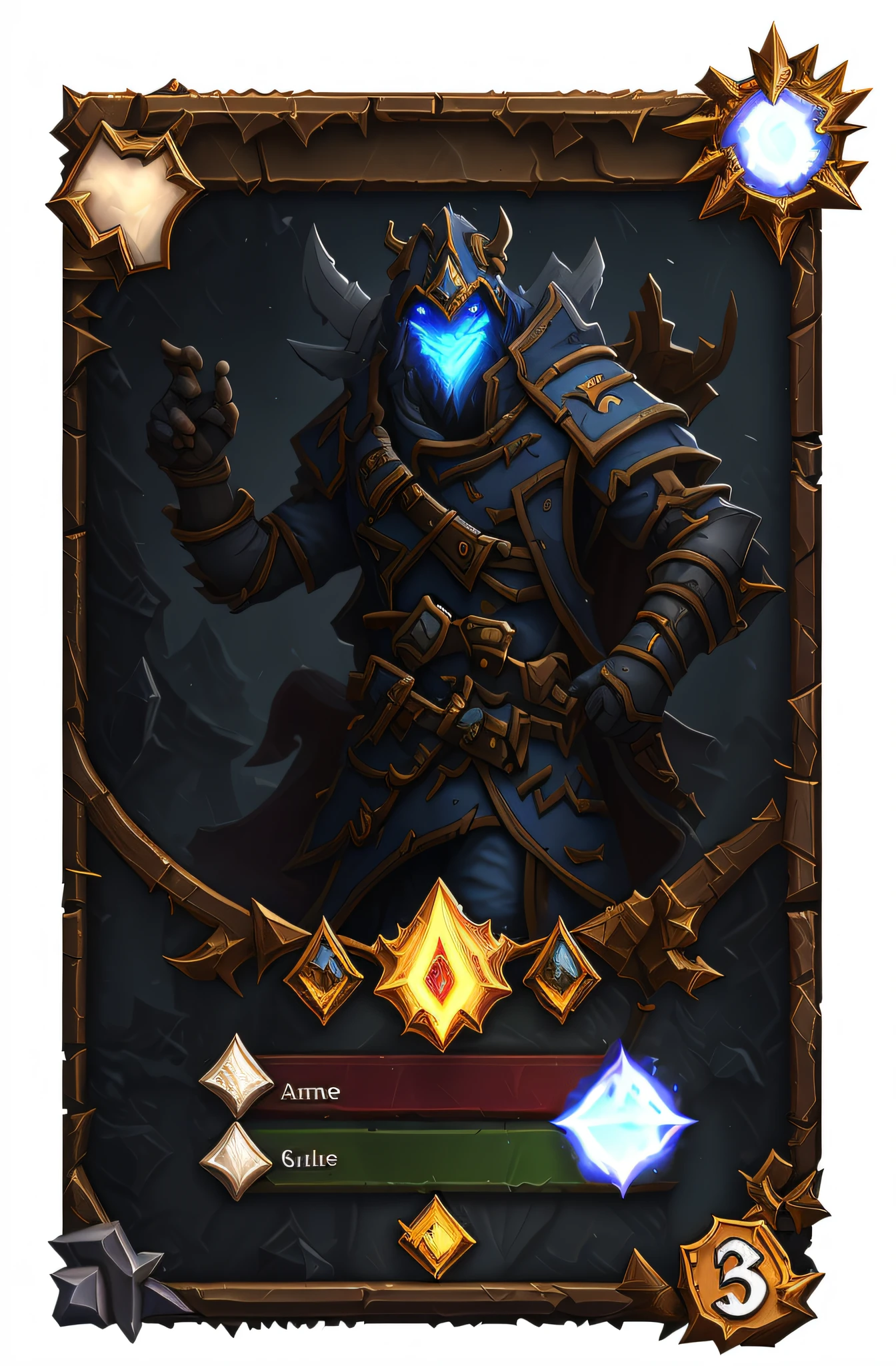 um close up de uma carta com um personagem em um jogo, em estilo de arte de Hearthstone, Estilo de Arte Hearthstone, fantasia estilo de arte hearthstone, Arte conceitual de Hearthstone da Blizzard, hearthstone card art, Arte conceitual de Hearthstone, hearthstone card art, pintado no estilo arcano, arte do jogo de cartas de hearthstone. ", arte estilo hearthstone, Arte de Hearthstone, arte do jogo de cartas de hearthstone, hearthstone card, arte de splash do personagem