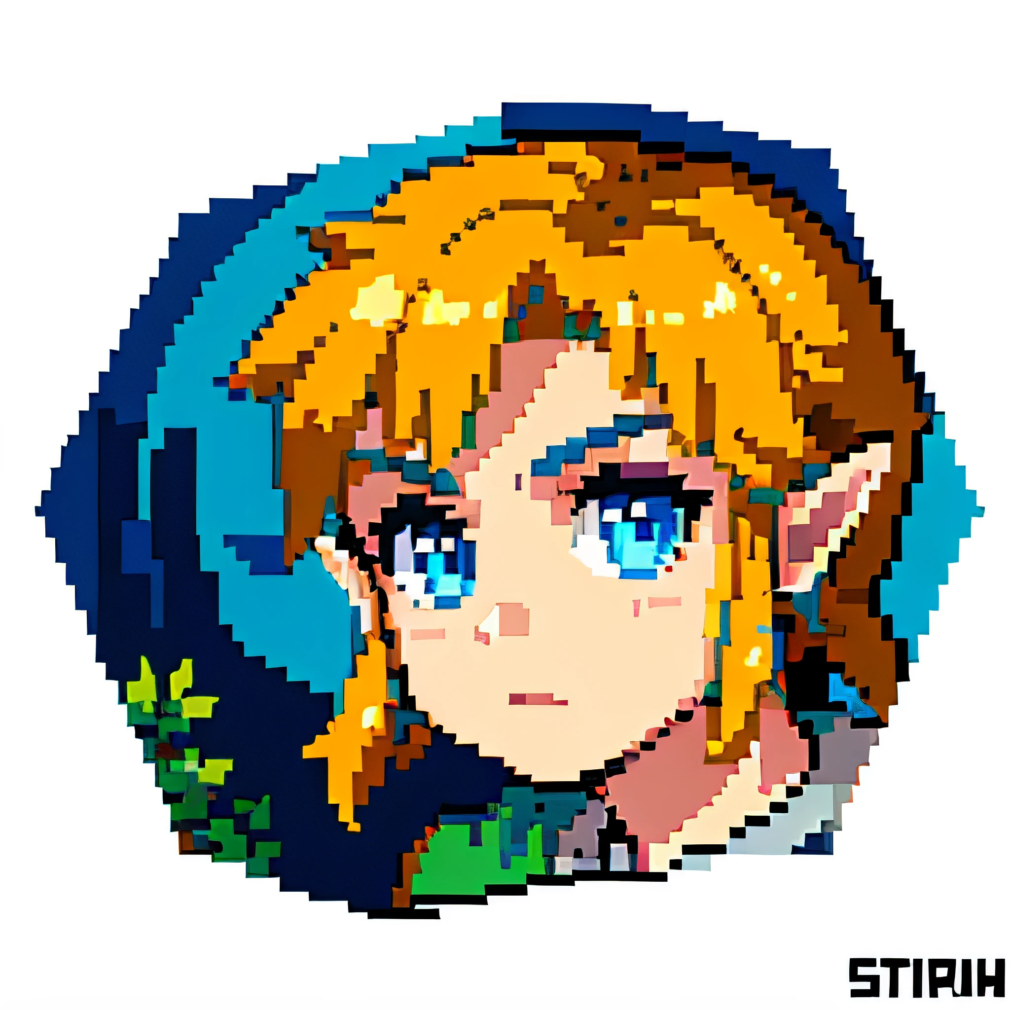 (masterpiece, top quality, best quality), pixel,pixel art,1boy, link, Legend of Zelda，closeup of face