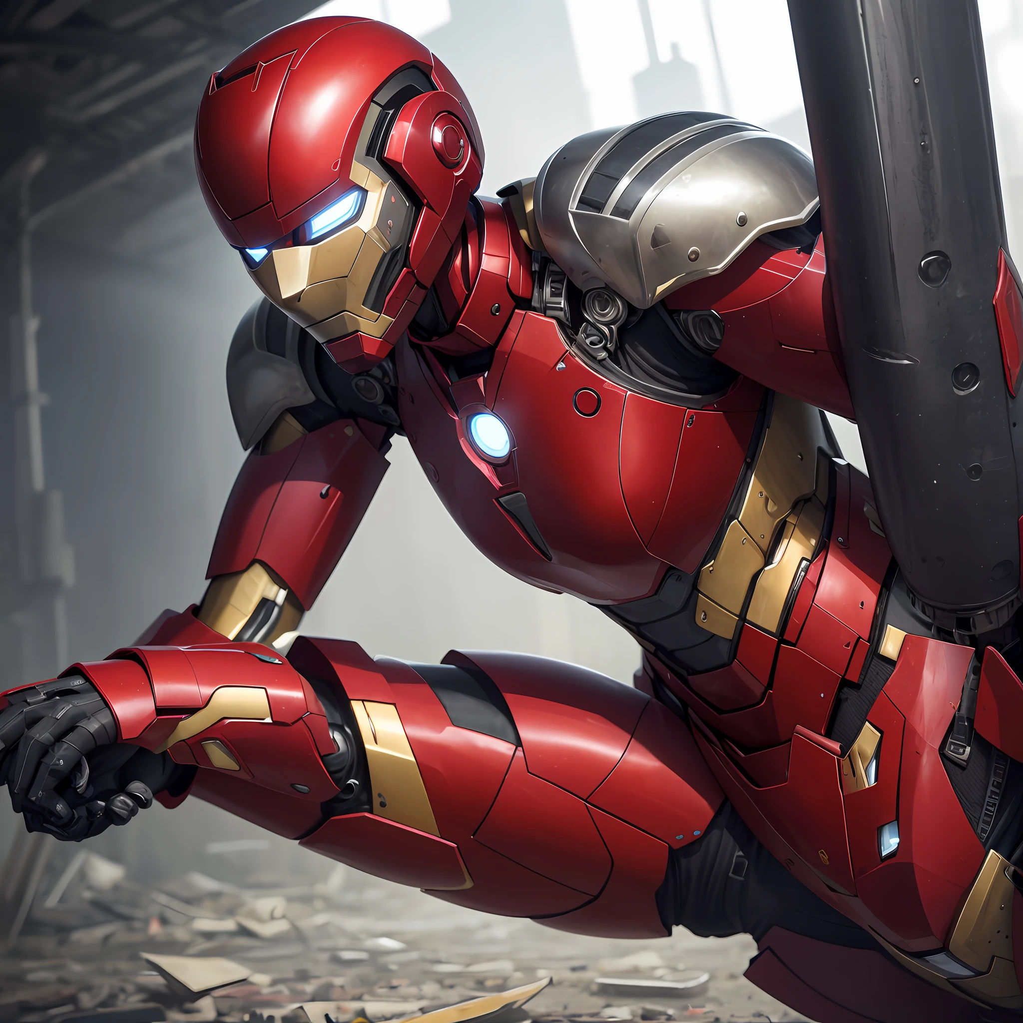 RAW,tmasterpiece,ultra fine photos,,best qualtiy,超高分辨率,Photoreality,rays of sunshine,full-body portraits,stunningly beautiful,,dynamicposes,delicated face,vibrant eyes,(seen from the side),She wears a futuristic Iron Man mech,Red and gold color scheme,Very detailed abandoned warehouse background,detailed face with,Detailed and complex busy background,untidy,opulent,milkyW,Highly detailed skin,Realistic details of skin,Visible Pore,tack sharp focus,volume fog,8k uhd,high qulity, semi transparent --auto